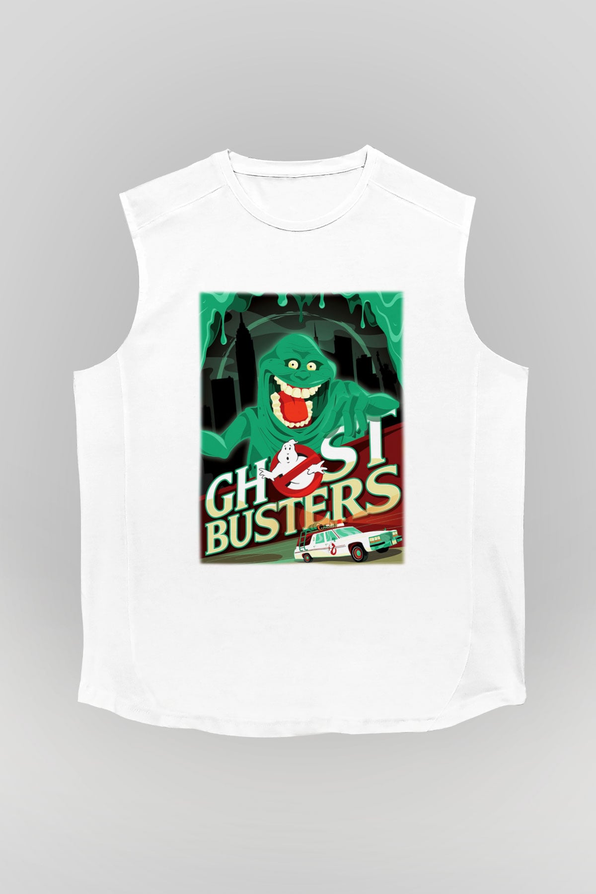 Ghostbusters Hayalet Avcıları Beyaz Unisex Kolsuz Tişört