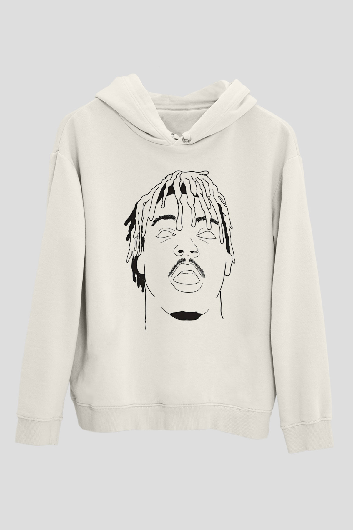 Ghostemane Baskılı Unisex Siyah Hoodie