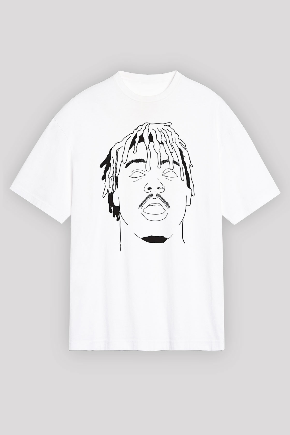 Ghostemane Baskılı Unisex Siyah Oversize Tişört - Tshirt