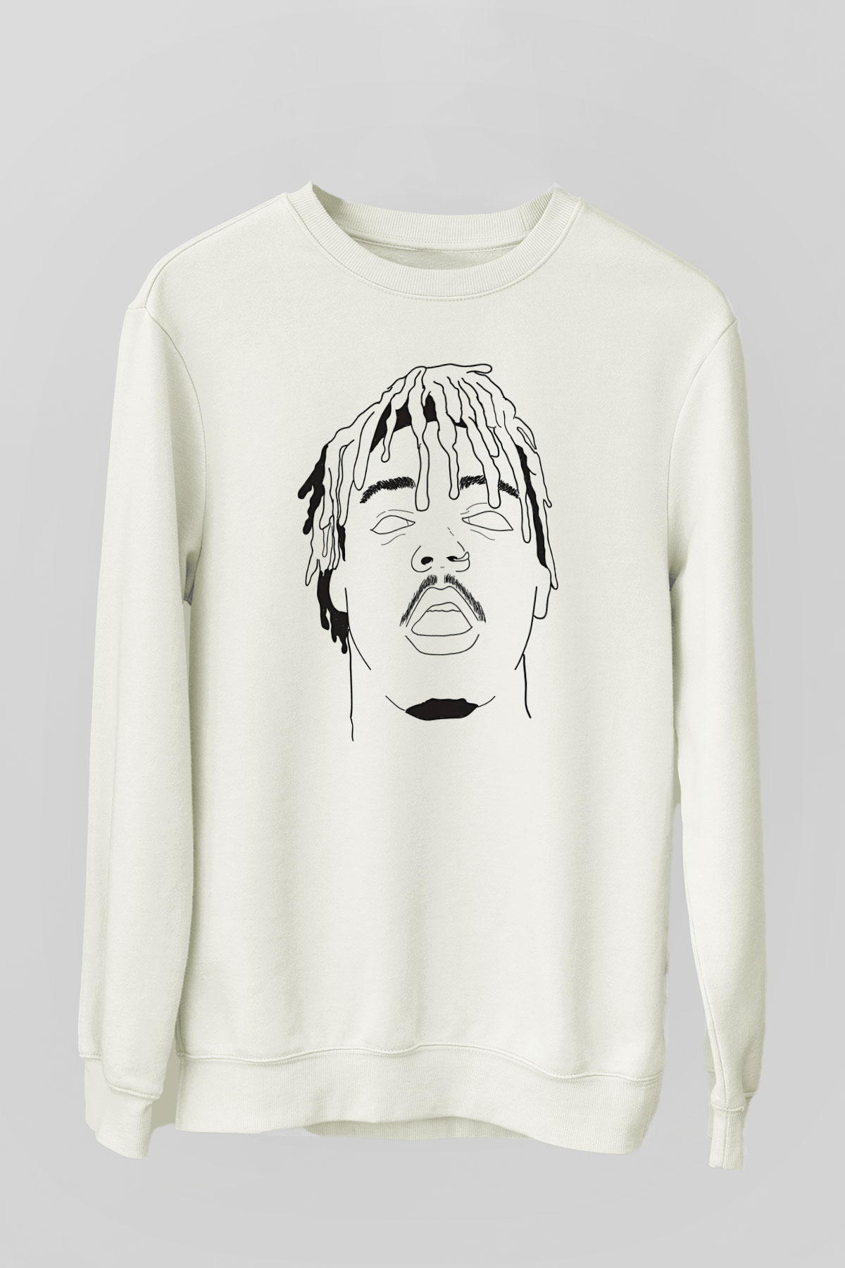 Ghostemane Baskılı Unisex Siyah Sweatshirt