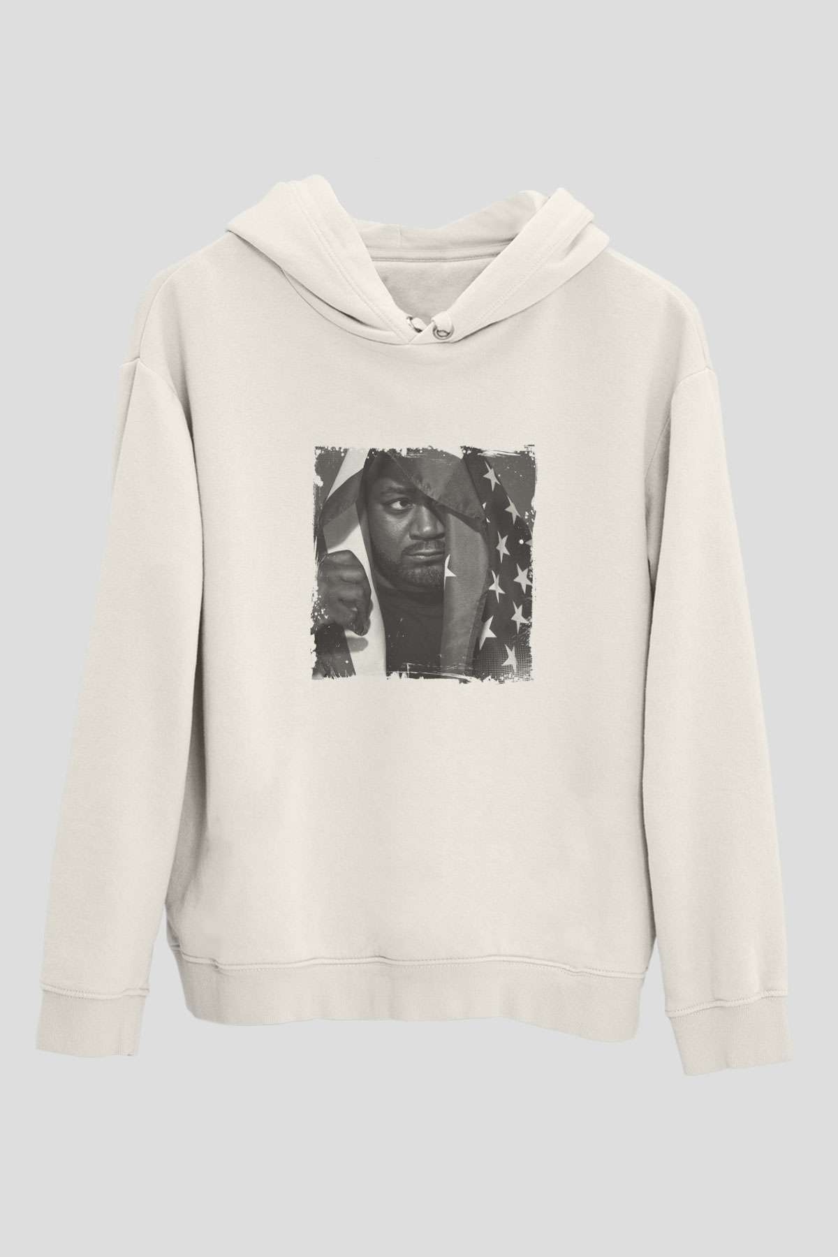 Ghostface Killah Baskılı Unisex Beyaz Kapüşonlu Sweatshirt