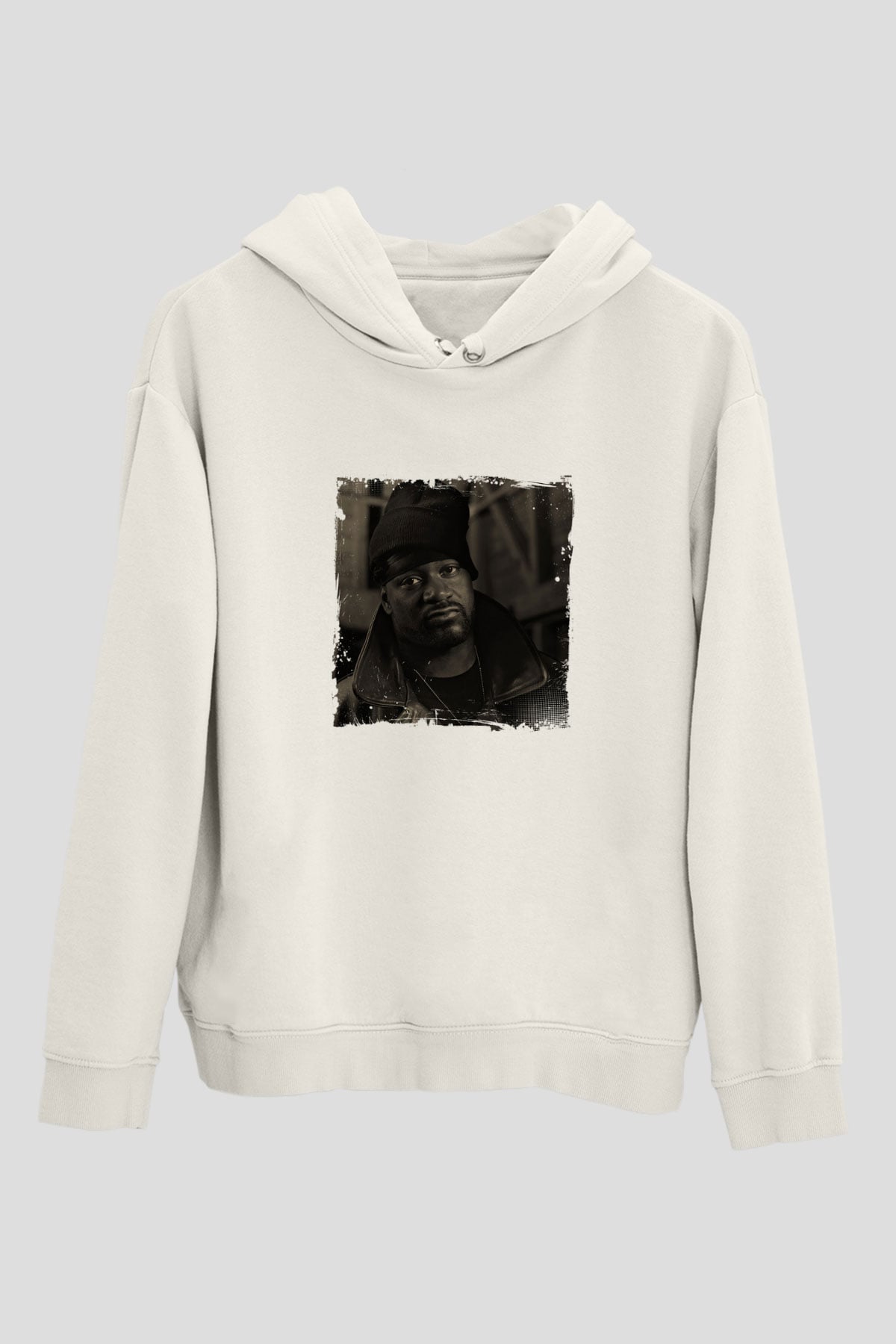 Ghostface Killah Baskılı Unisex Beyaz Kapüşonlu Sweatshirt