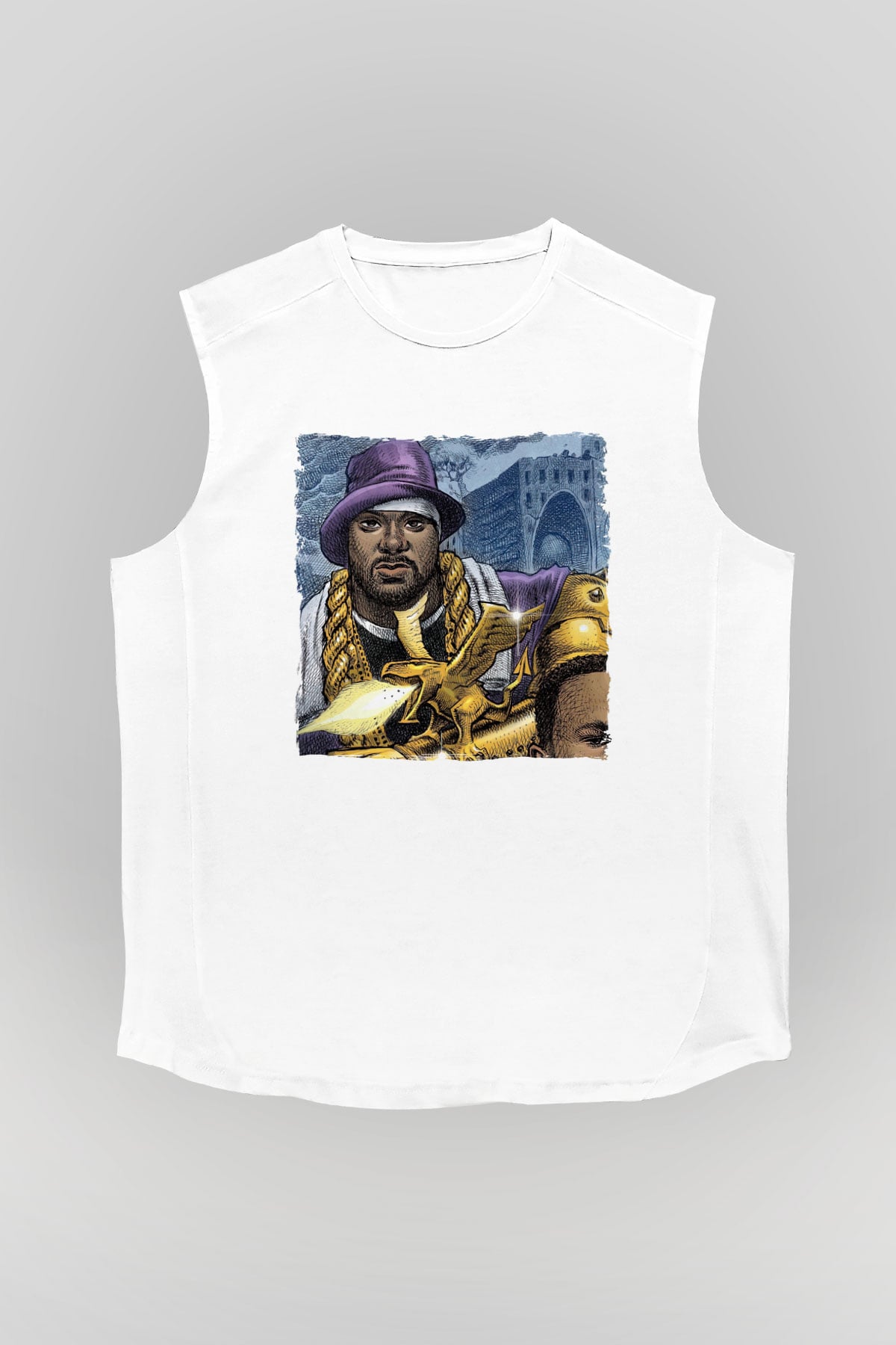 Ghostface Killah Beyaz Unisex Kolsuz Tişört