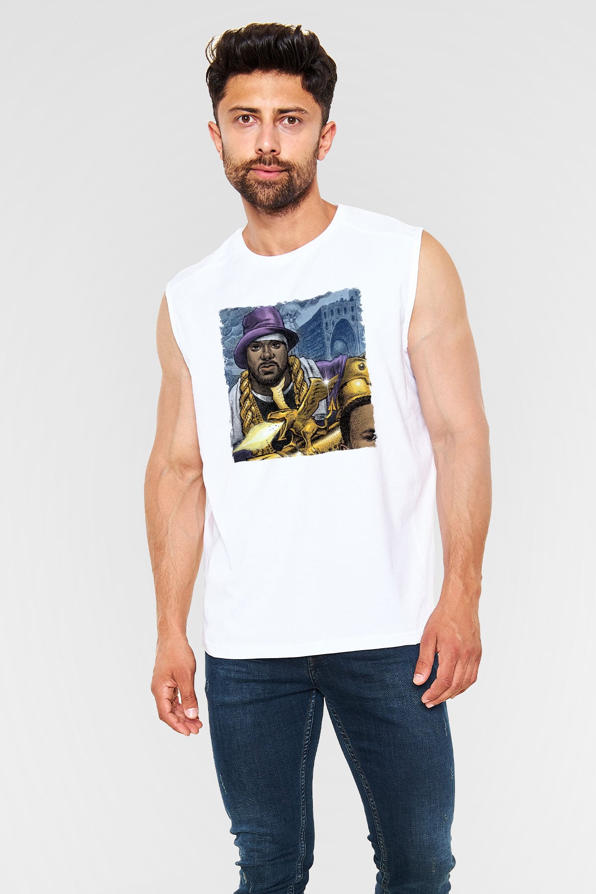 Ghostface Killah Beyaz Unisex Kolsuz Tişört