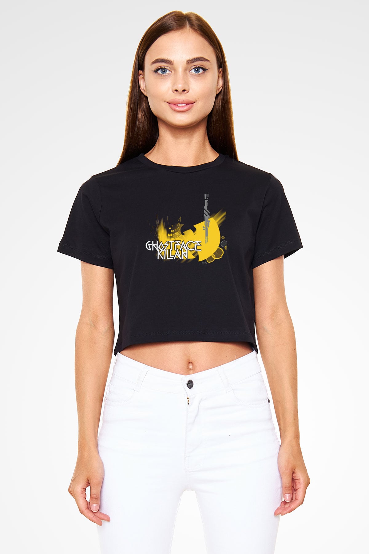 Ghostface Killah Siyah  Crop Top Tişört