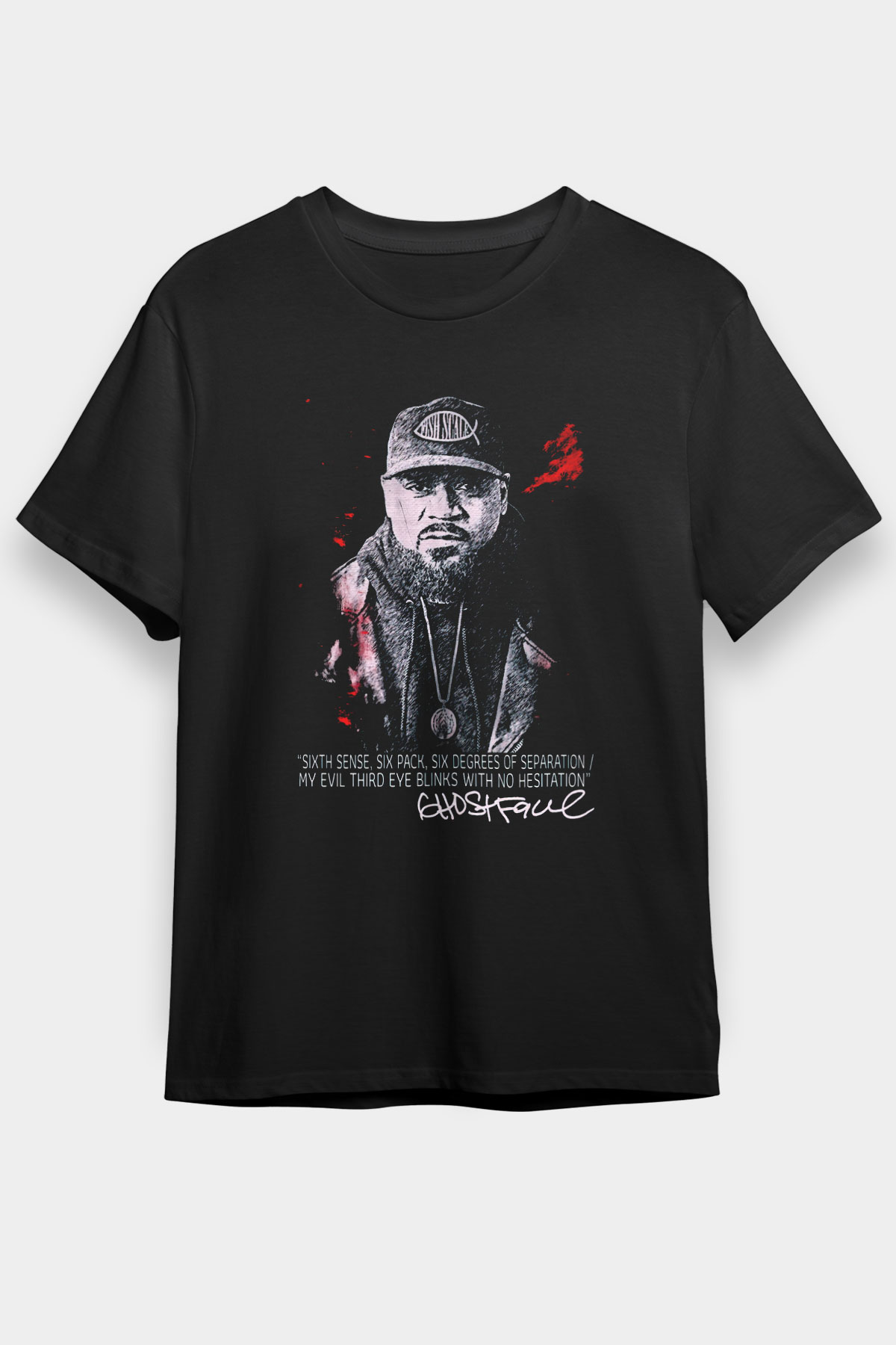 Ghostface Killah Siyah Unisex Tişört T-Shirt - TişörtFabrikası
