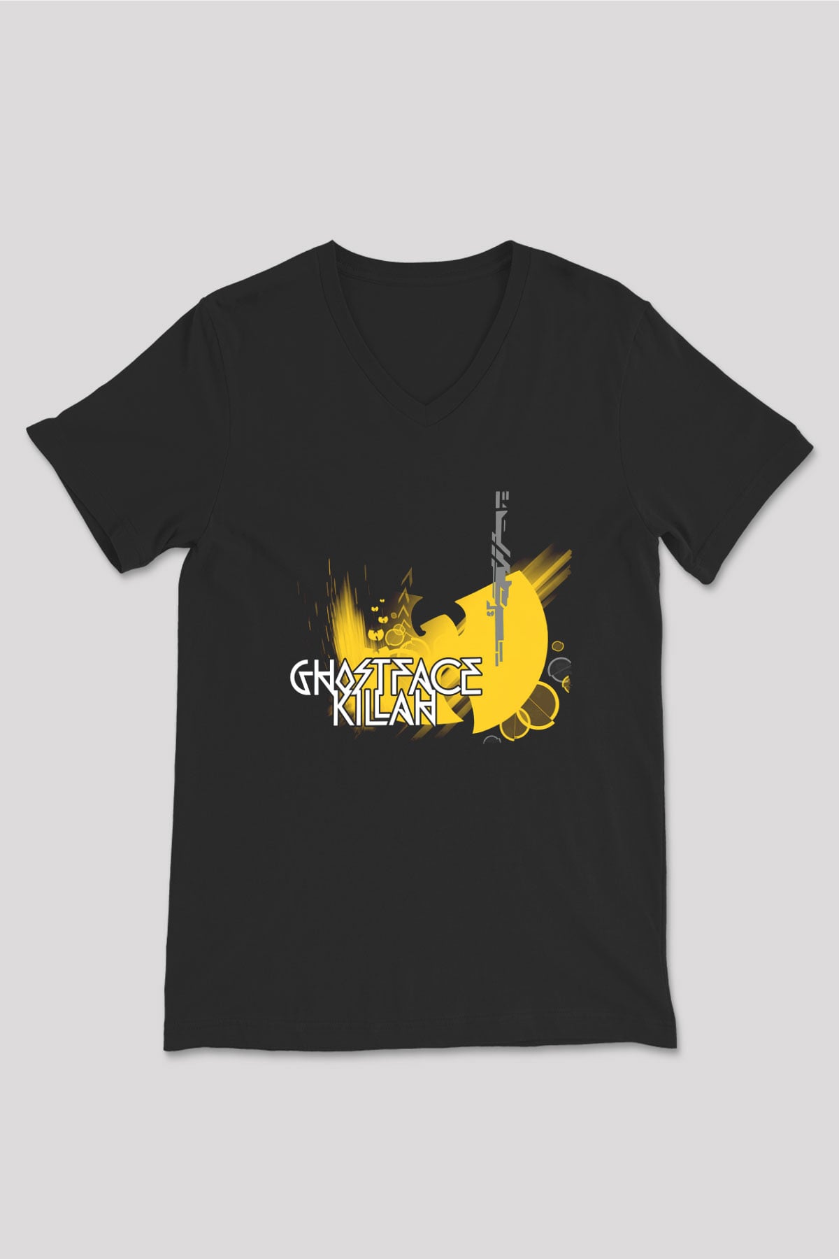 Ghostface Killah Siyah Unisex V Yaka Tişört