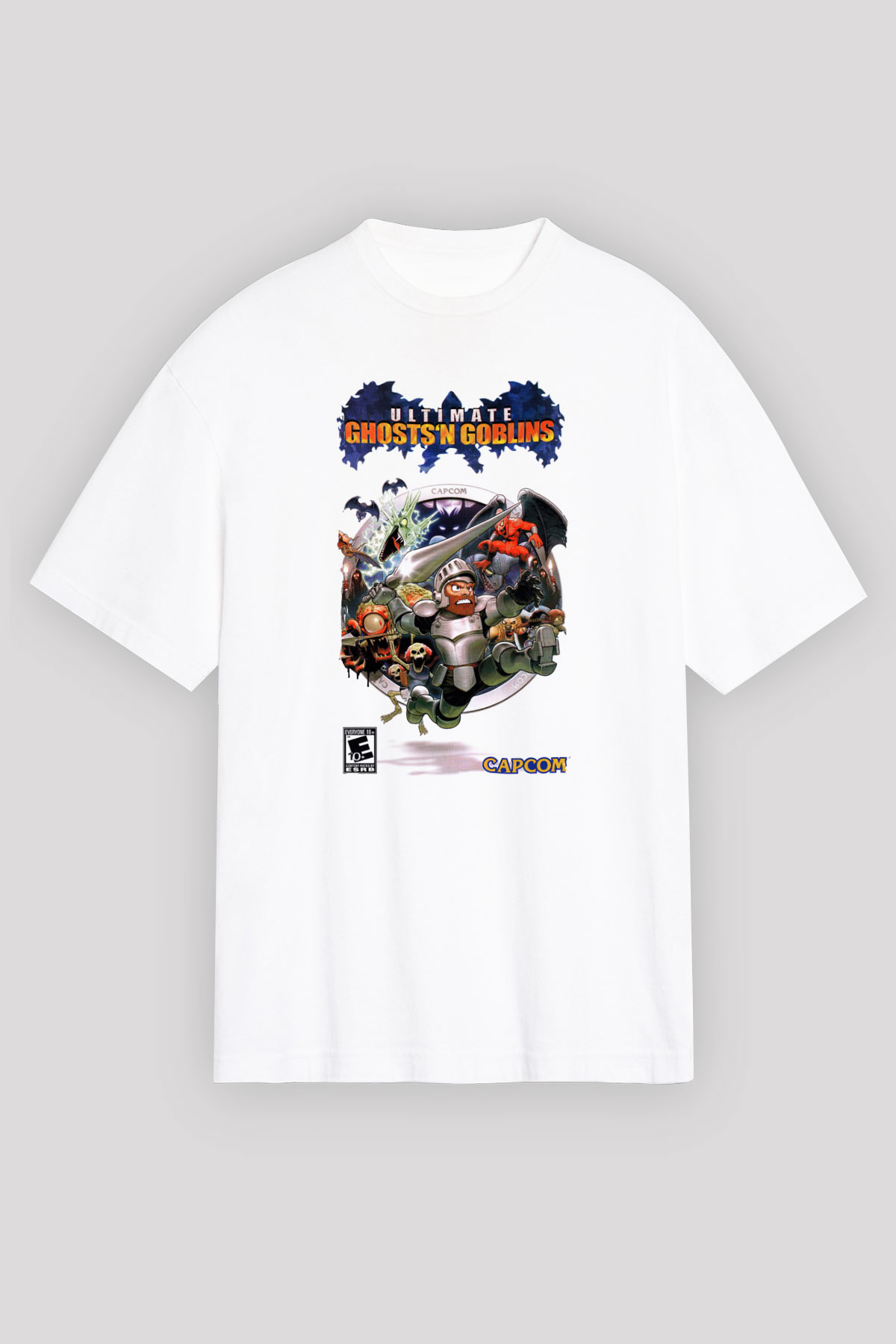Ghosts n Goblins Beyaz Oversize Tişört Oversize T-shirt