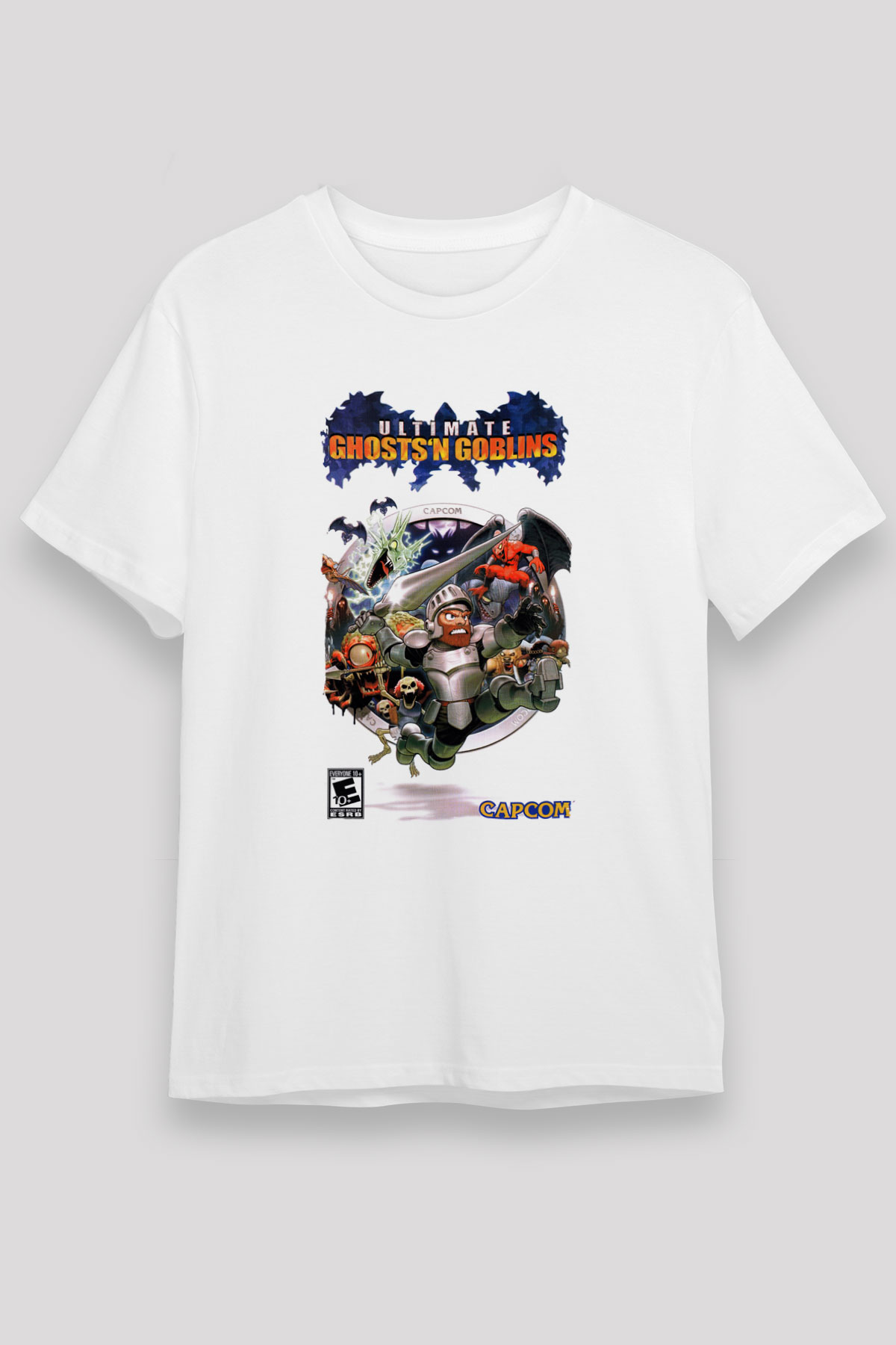Ghosts n Goblins Beyaz Unisex Tişört T-Shirt