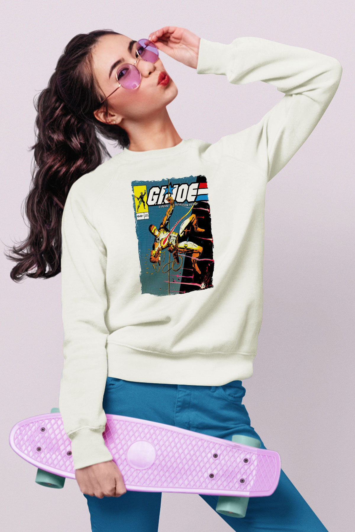 GI JOE Beyaz Unisex  Sweatshirt