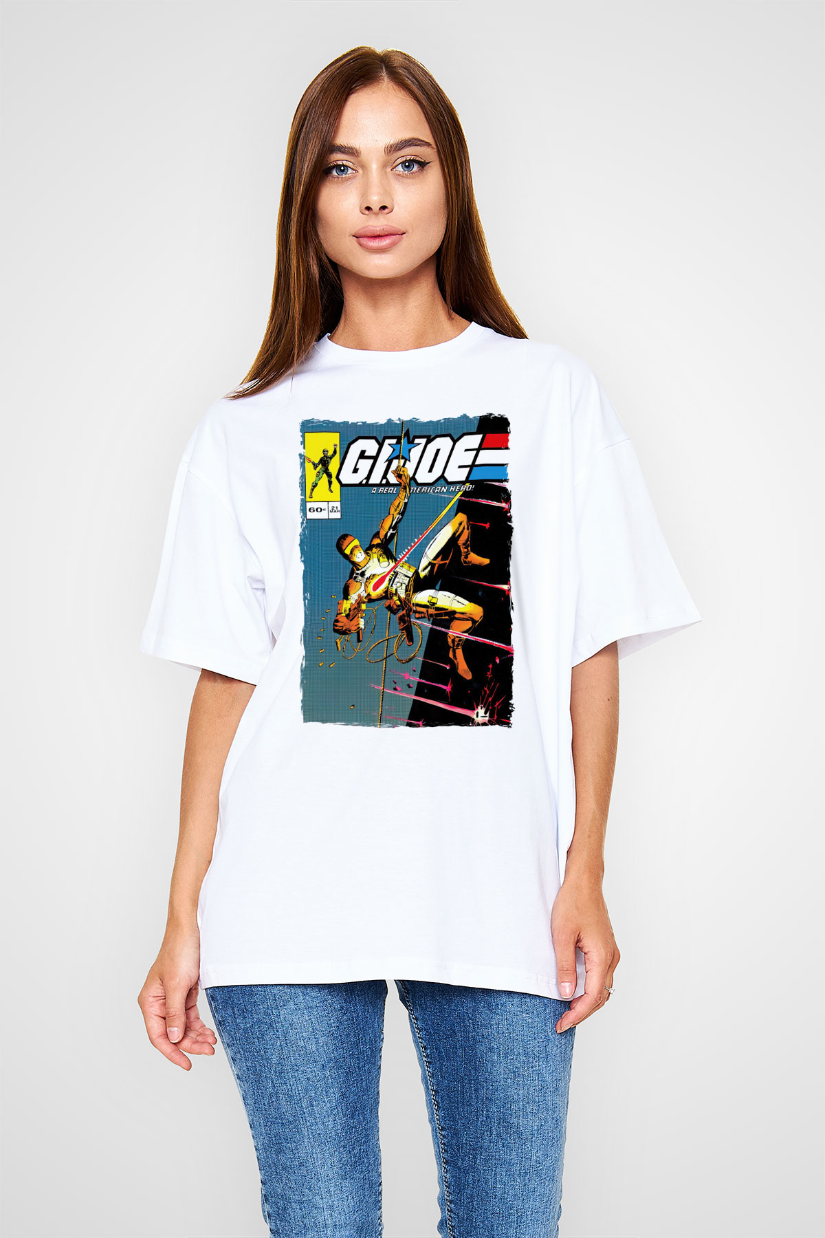 GI JOE Beyaz Oversize Tişört