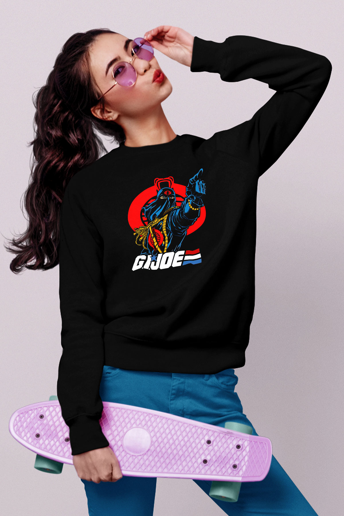 GI JOE Siyah Unisex  Sweatshirt