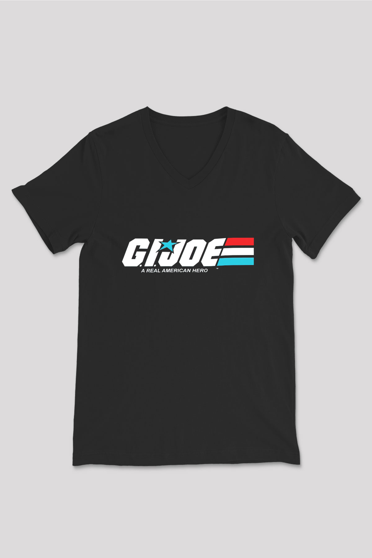 GI JOE Siyah Unisex V Yaka Tişört