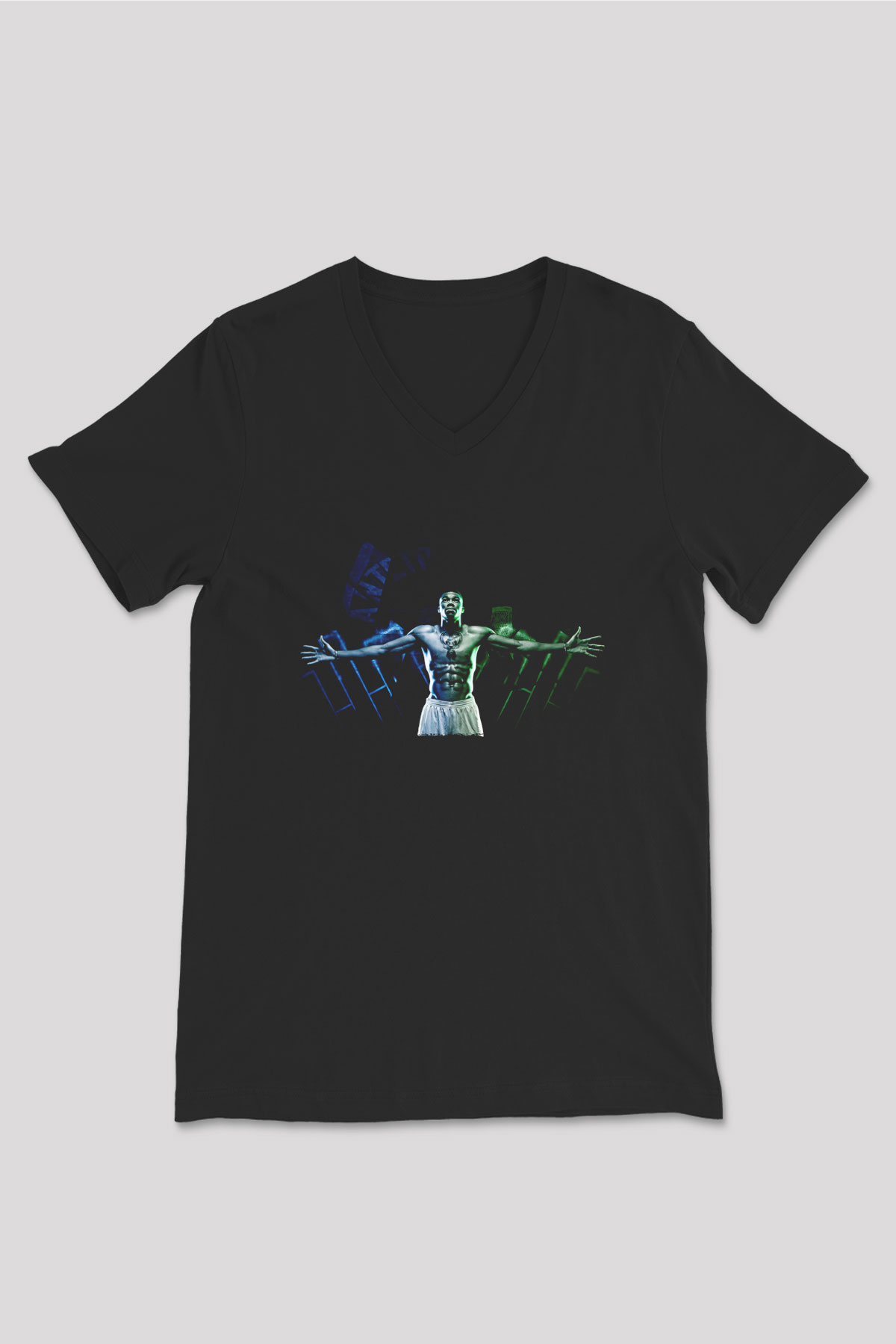 Giannis Antetokounpma Baskılı Unisex Siyah V Yaka Tişört - Tshirt