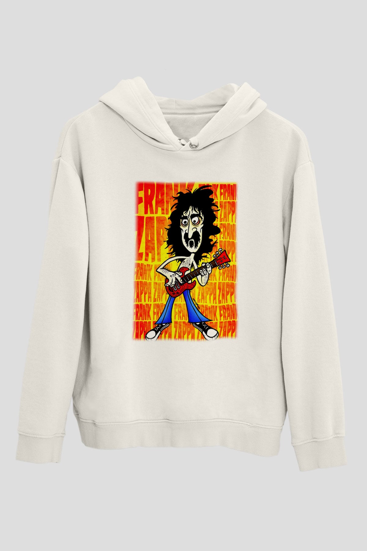 Gitarist Beyaz Unisex Hoodie