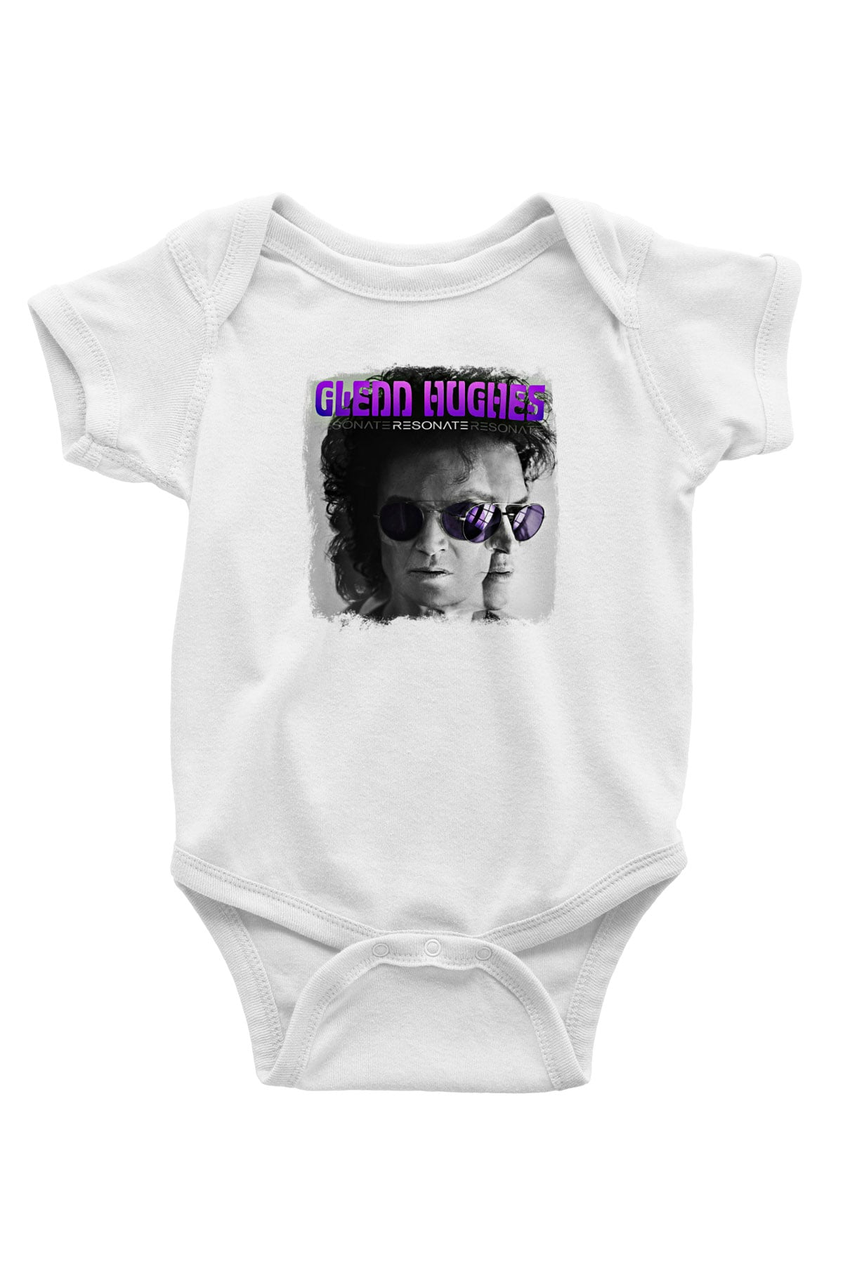 Glenn Hughes Baskılı Unisex Beyaz Bebek Body - Zıbın