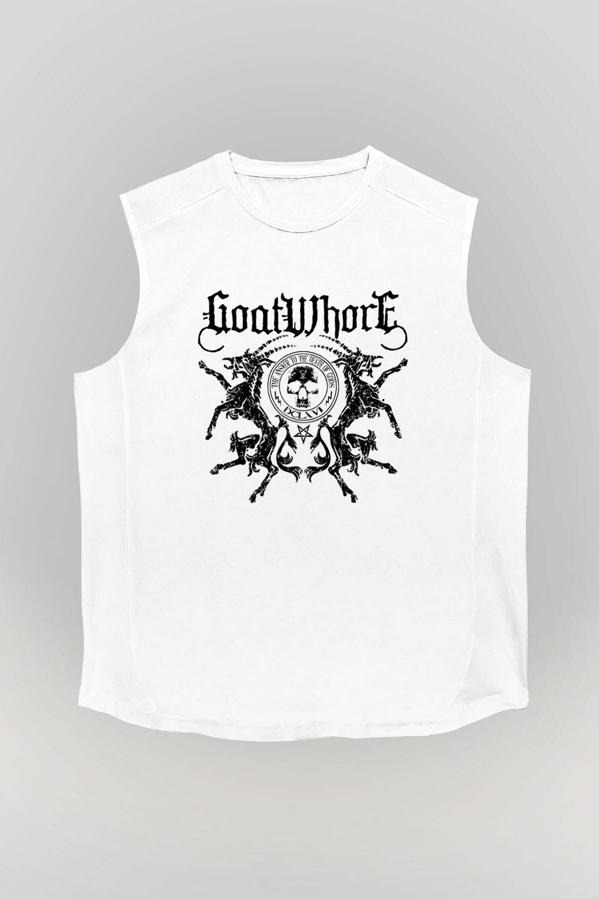 Goatwhore Beyaz Unisex Kolsuz Tişört