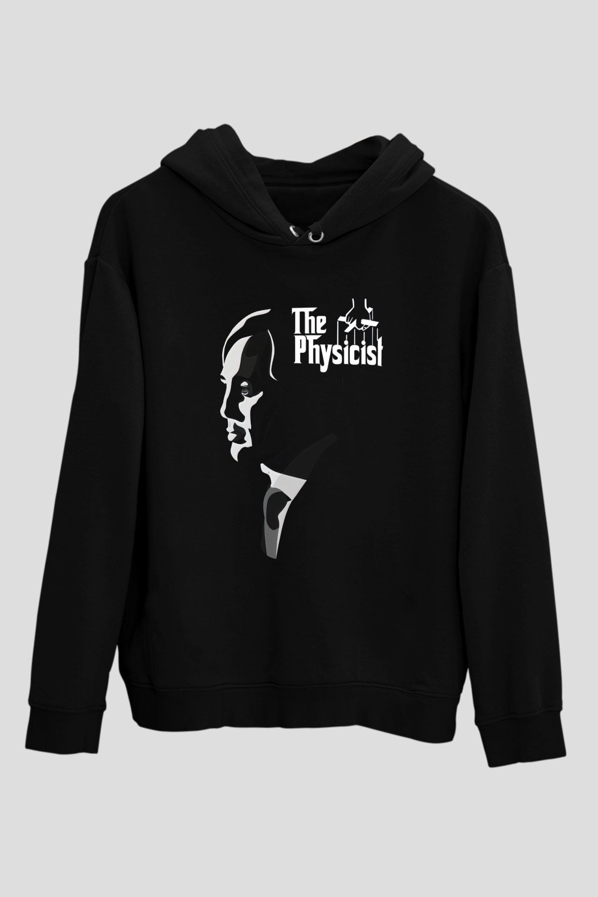 God Father Fizik Baskılı Unisex Siyah Hoodie
