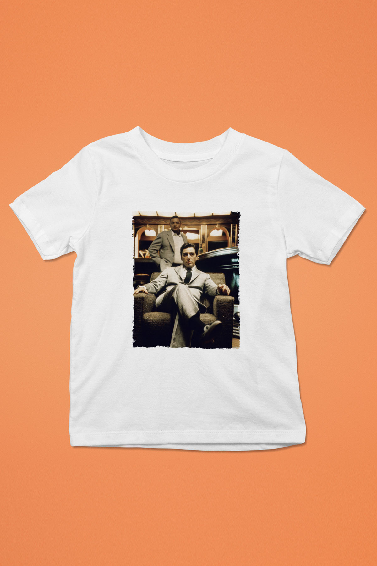 Godfather Baskılı Beyaz Unisex Çocuk Tişört