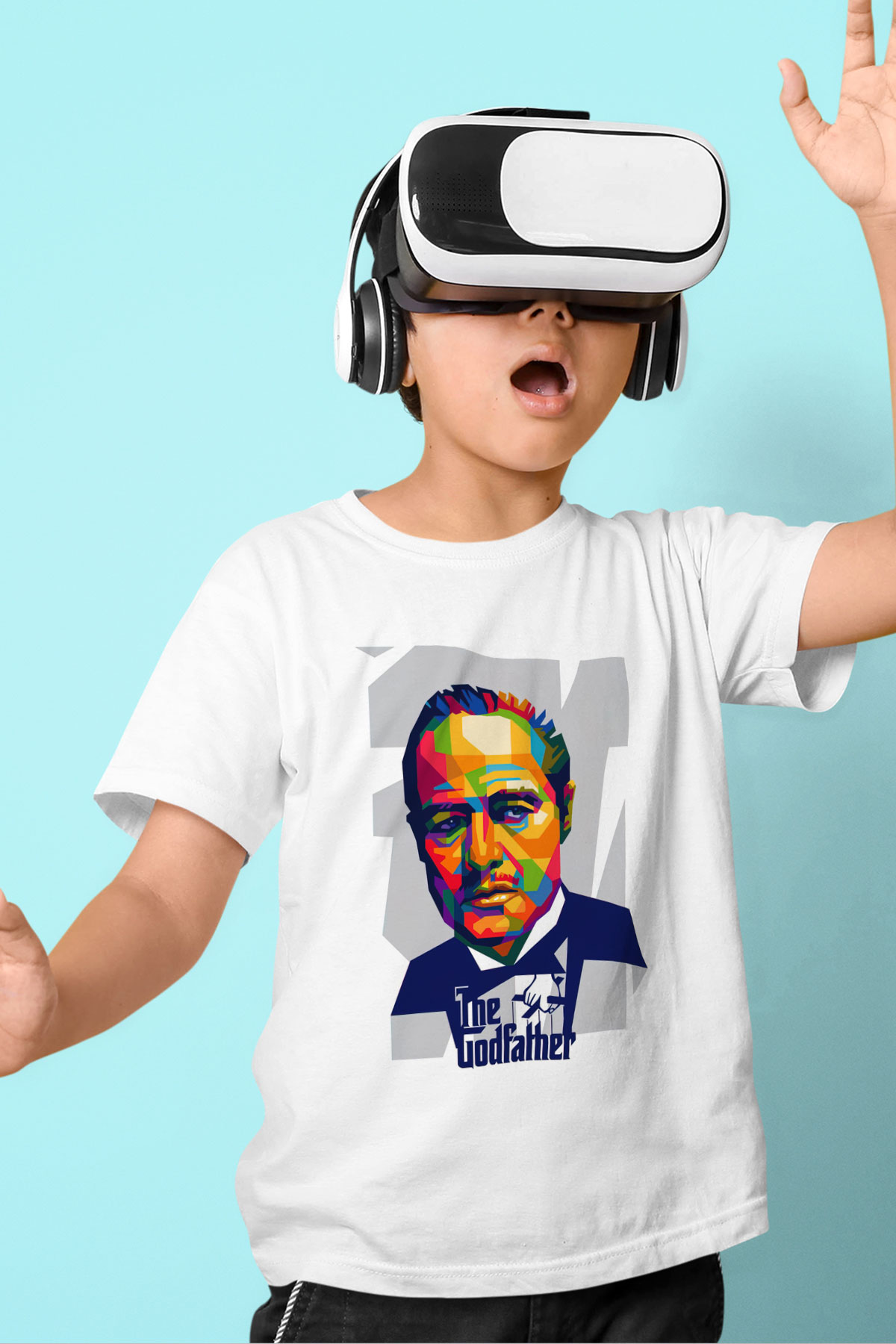 Godfather Beyaz Unisex Çocuk Tişört