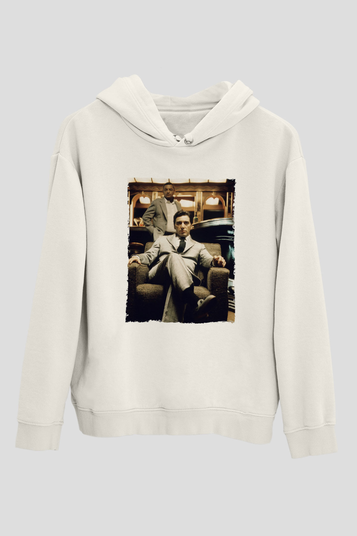 Godfather Beyaz Unisex Hoodie