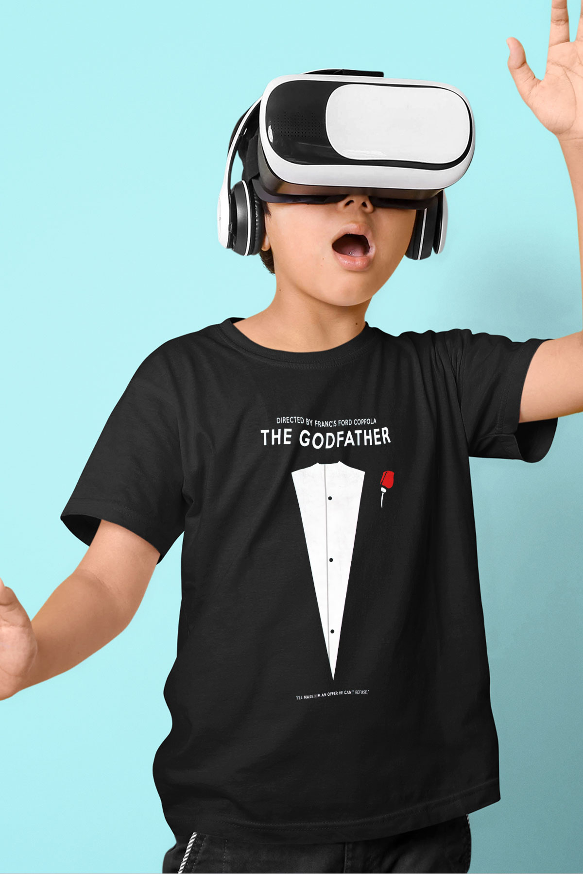 Godfather Siyah Unisex Çocuk Tişört