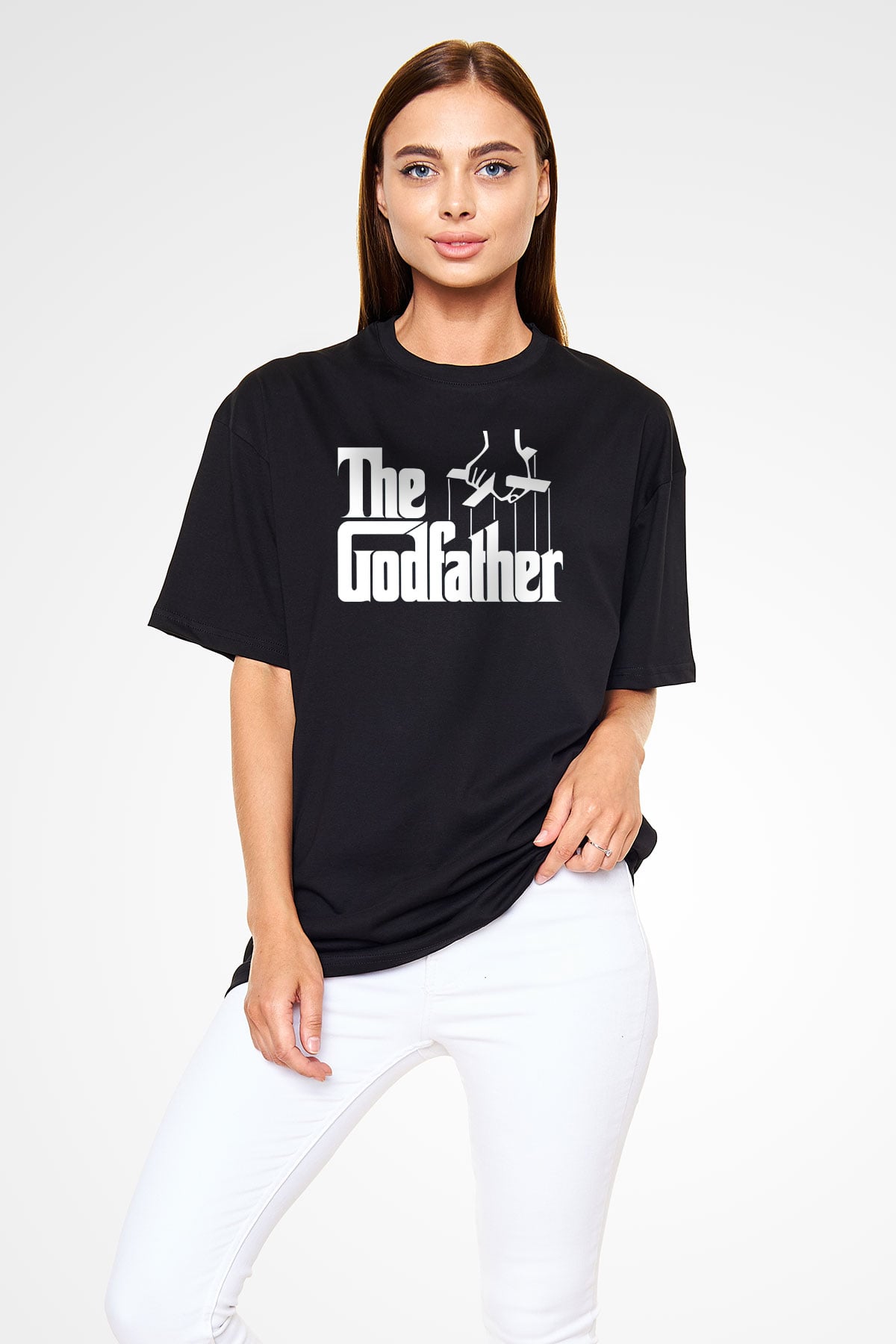 Godfather Siyah Unisex Oversize Tişört T-Shirt
