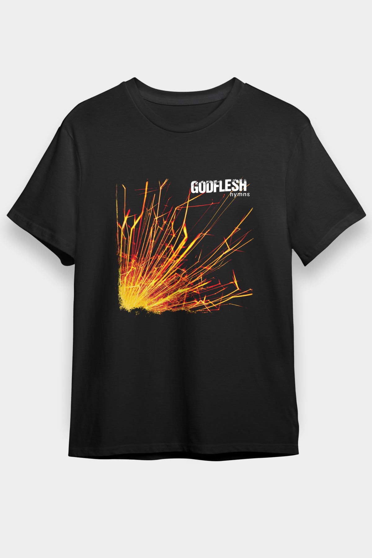 Godflesh Baskılı Unisex Siyah Tişört