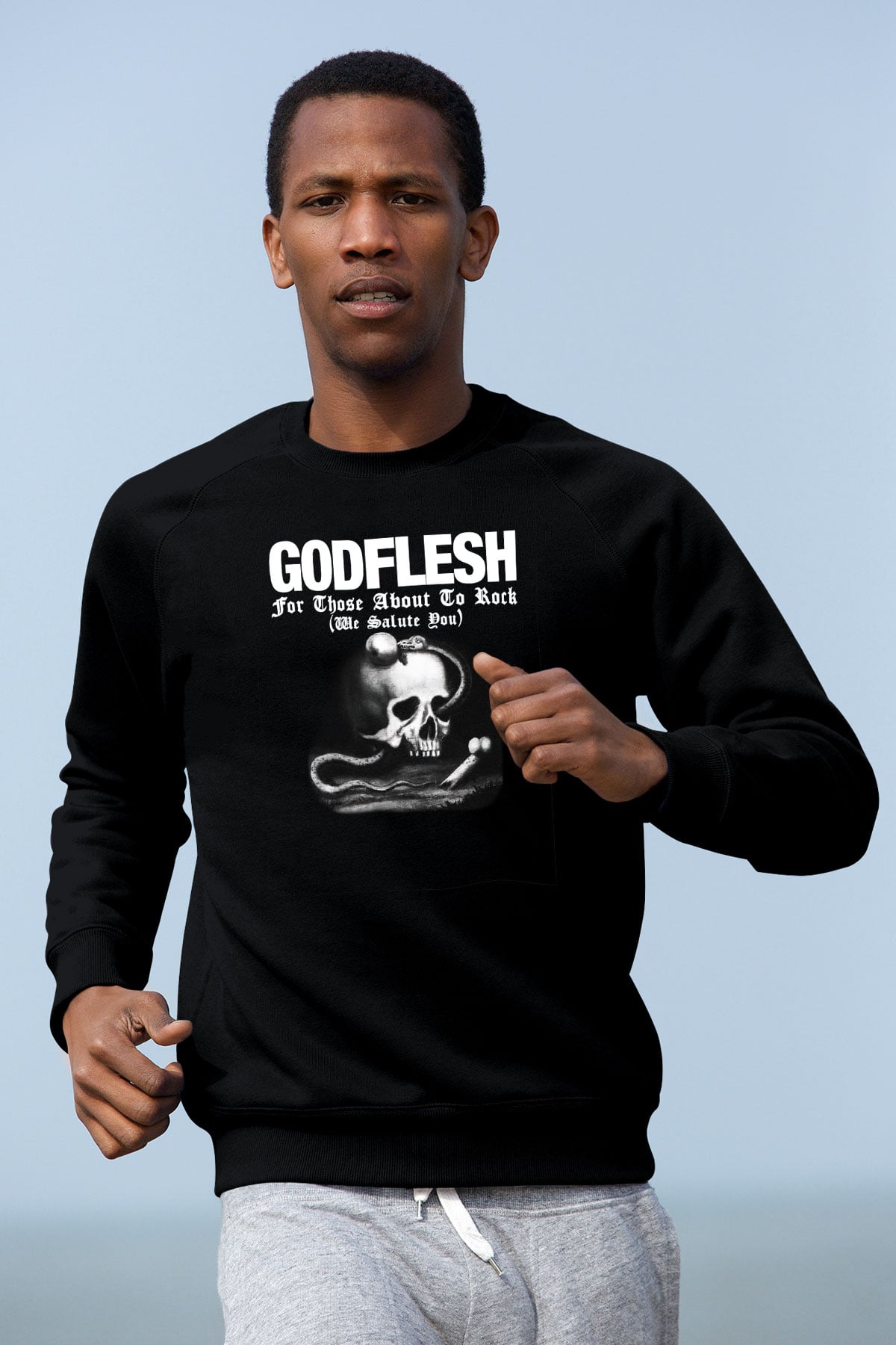 Godflesh Siyah Unisex Sweatshirt