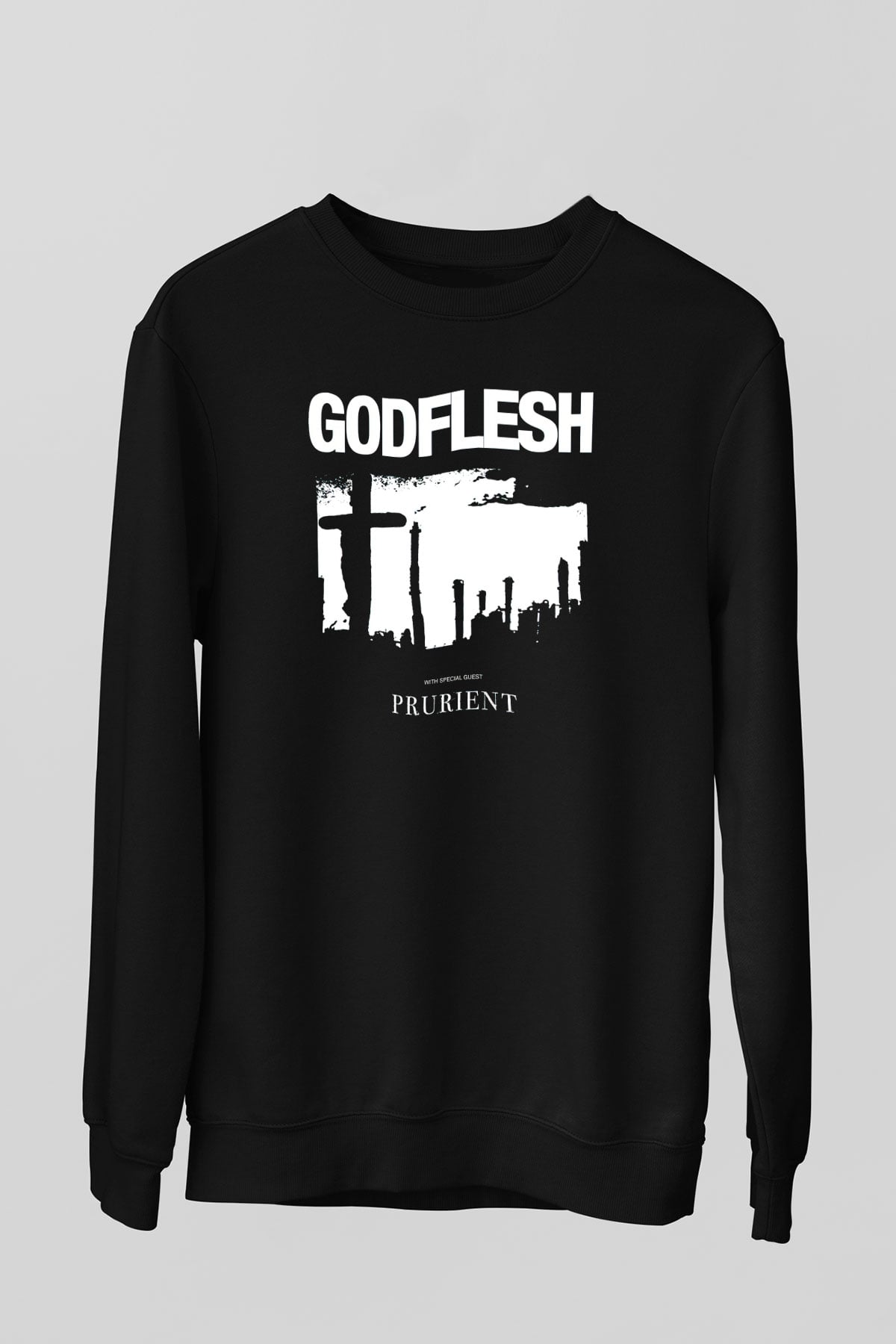 Godflesh Siyah Unisex Sweatshirt