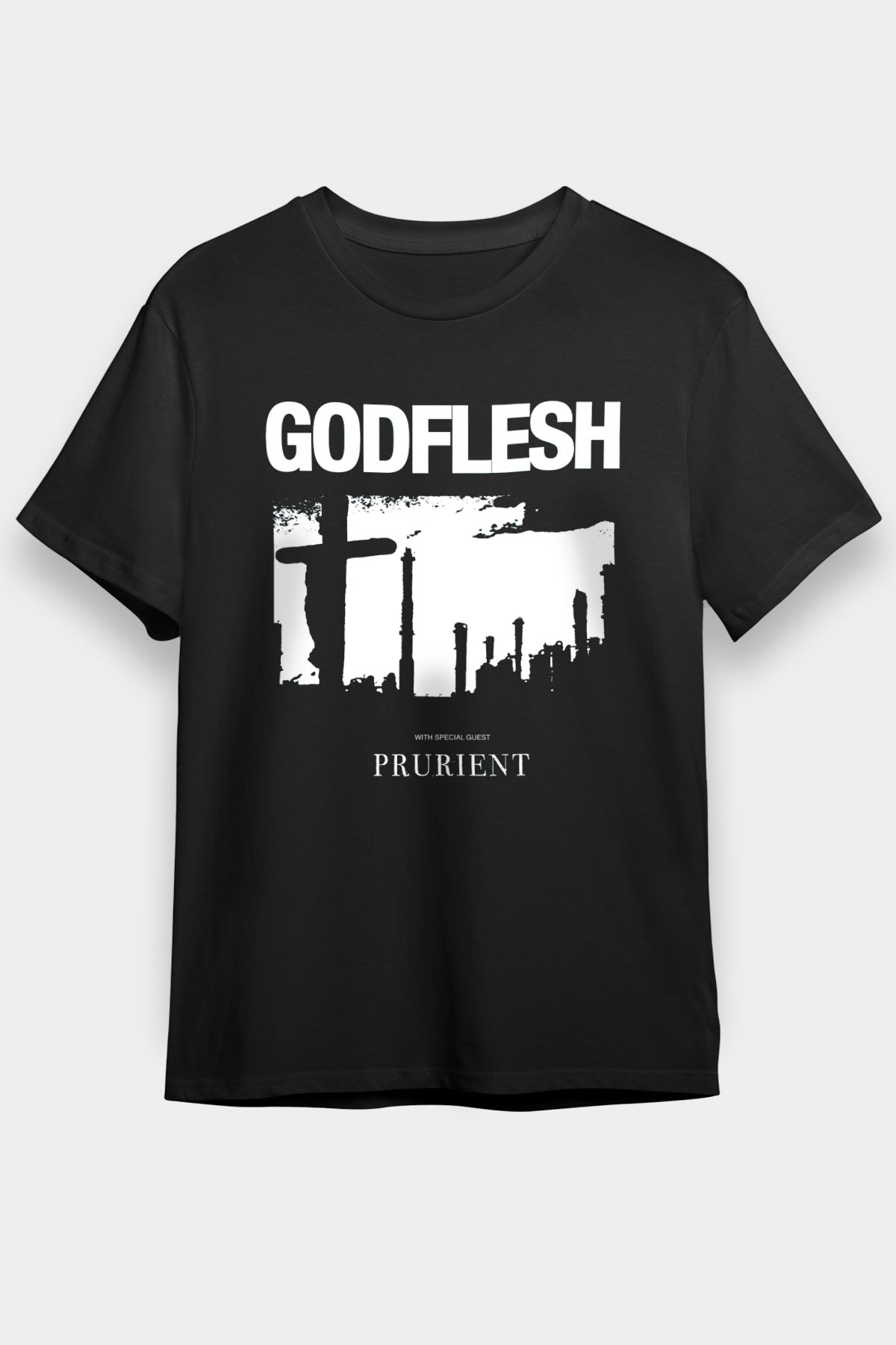 Godflesh Siyah Unisex Tişört T-Shirt - TişörtFabrikası