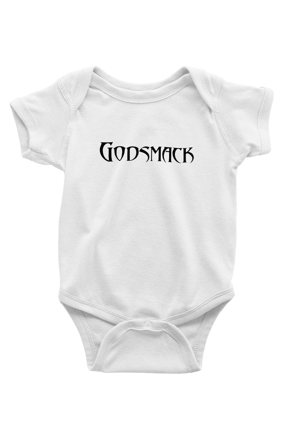 Godsmack Baskılı Beyaz Unisex Bebek Body - Zıbın