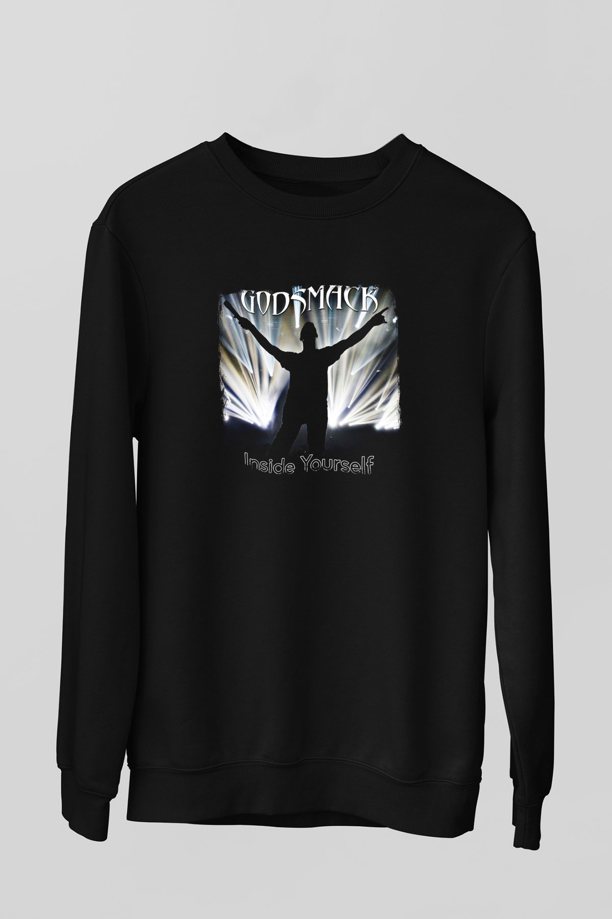 Godsmack Baskılı Unisex Siyah Sweatshirt