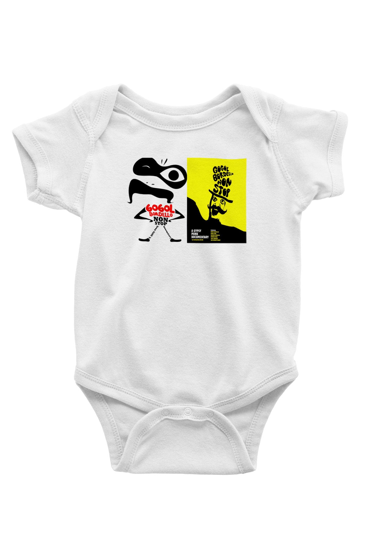 Gogol Bordello Baskılı Beyaz Unisex Bebek Body - Zıbın