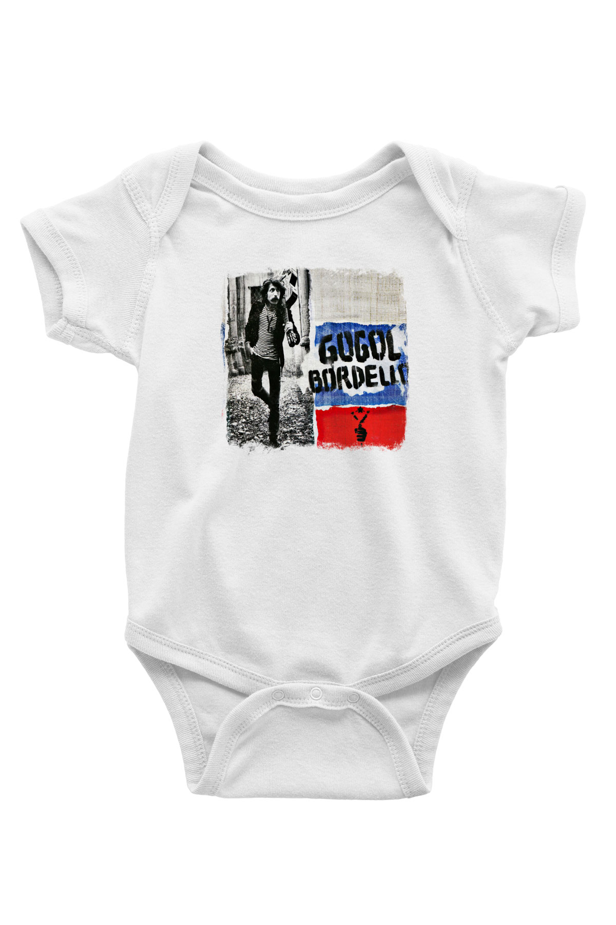 Gogol Bordello Baskılı Unisex Beyaz Bebek Body - Zıbın