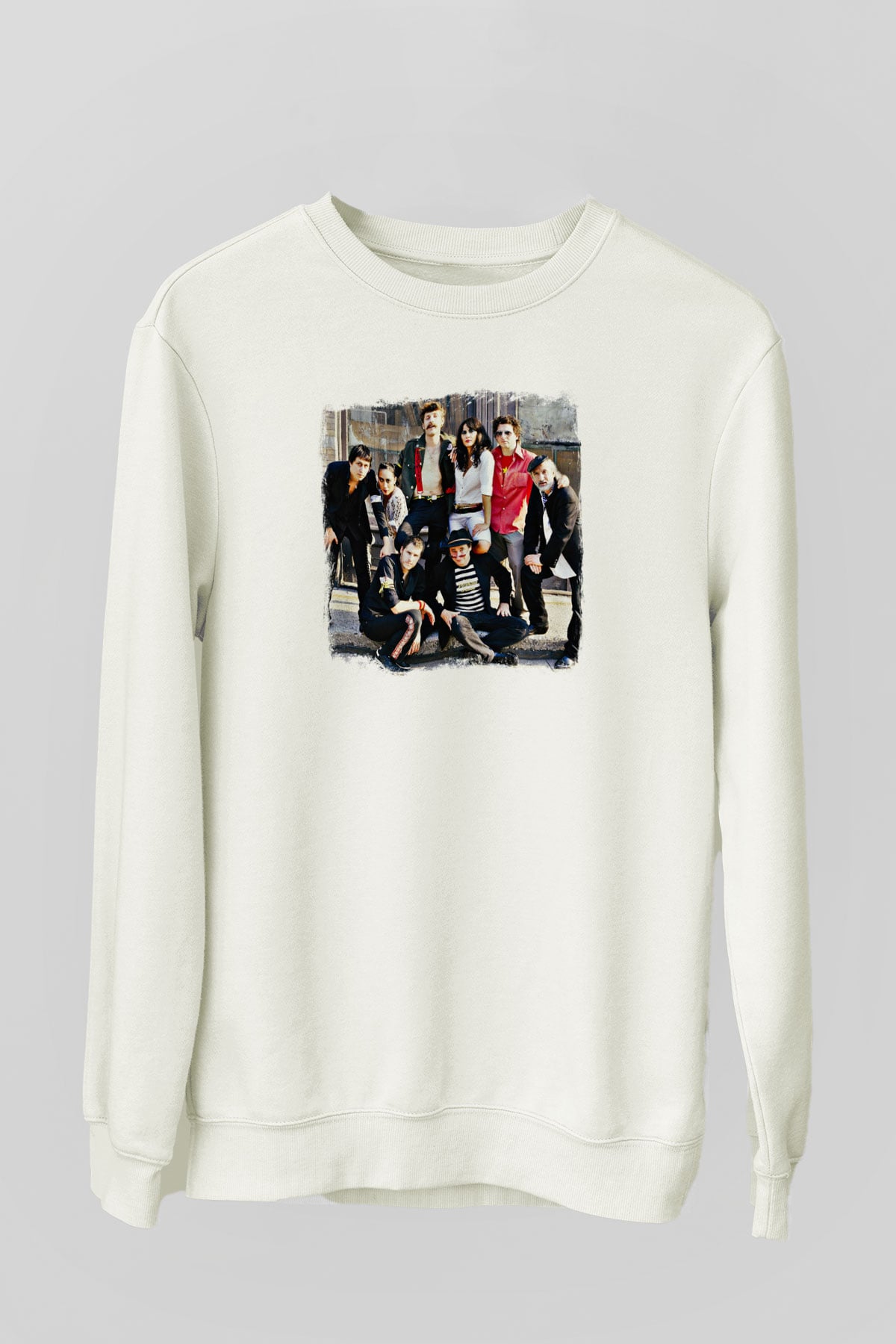 Gogol Bordello Baskılı Unisex Beyaz Sweatshirt