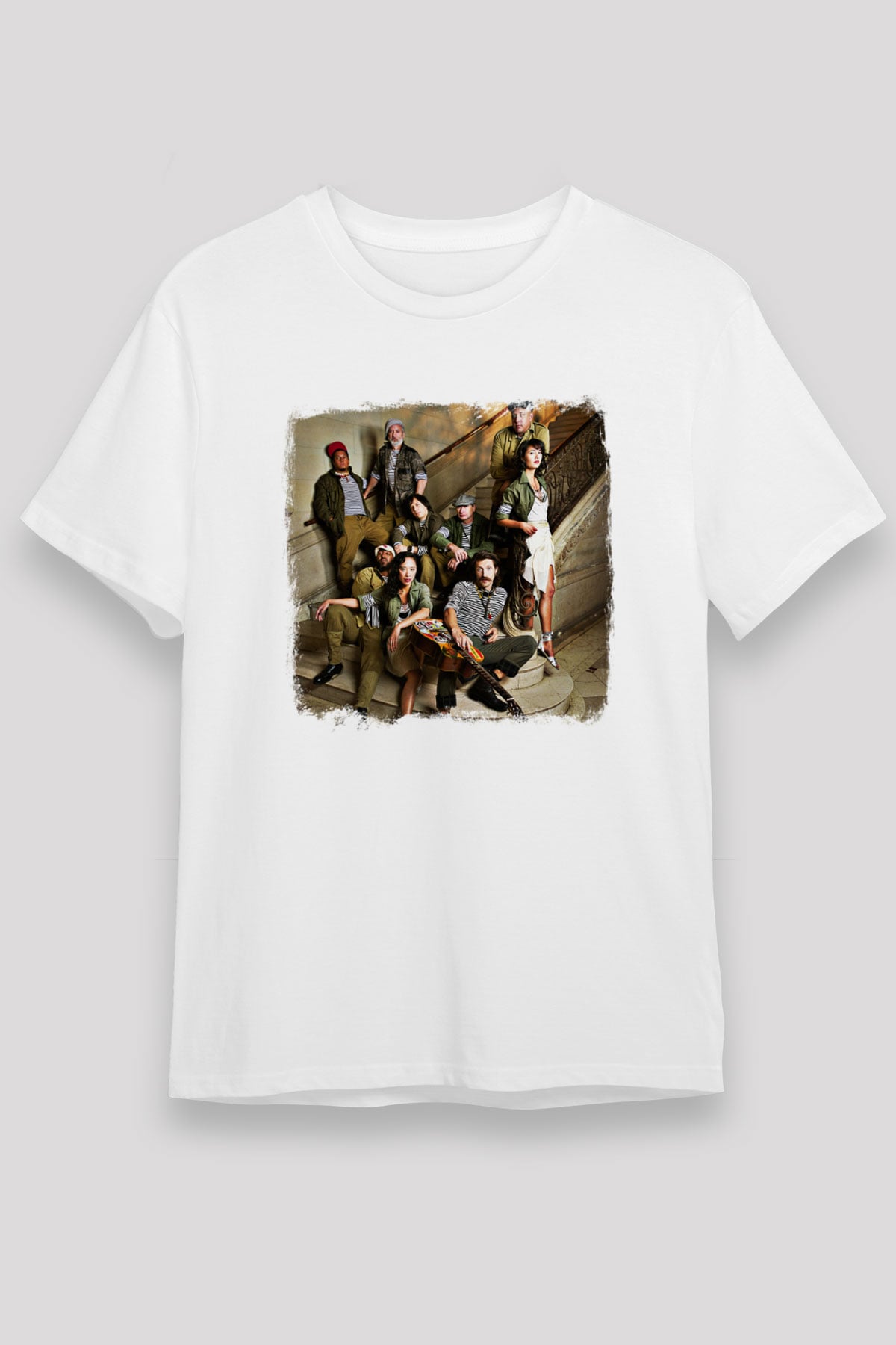 Gogol Bordello Baskılı Unisex Beyaz Tişört