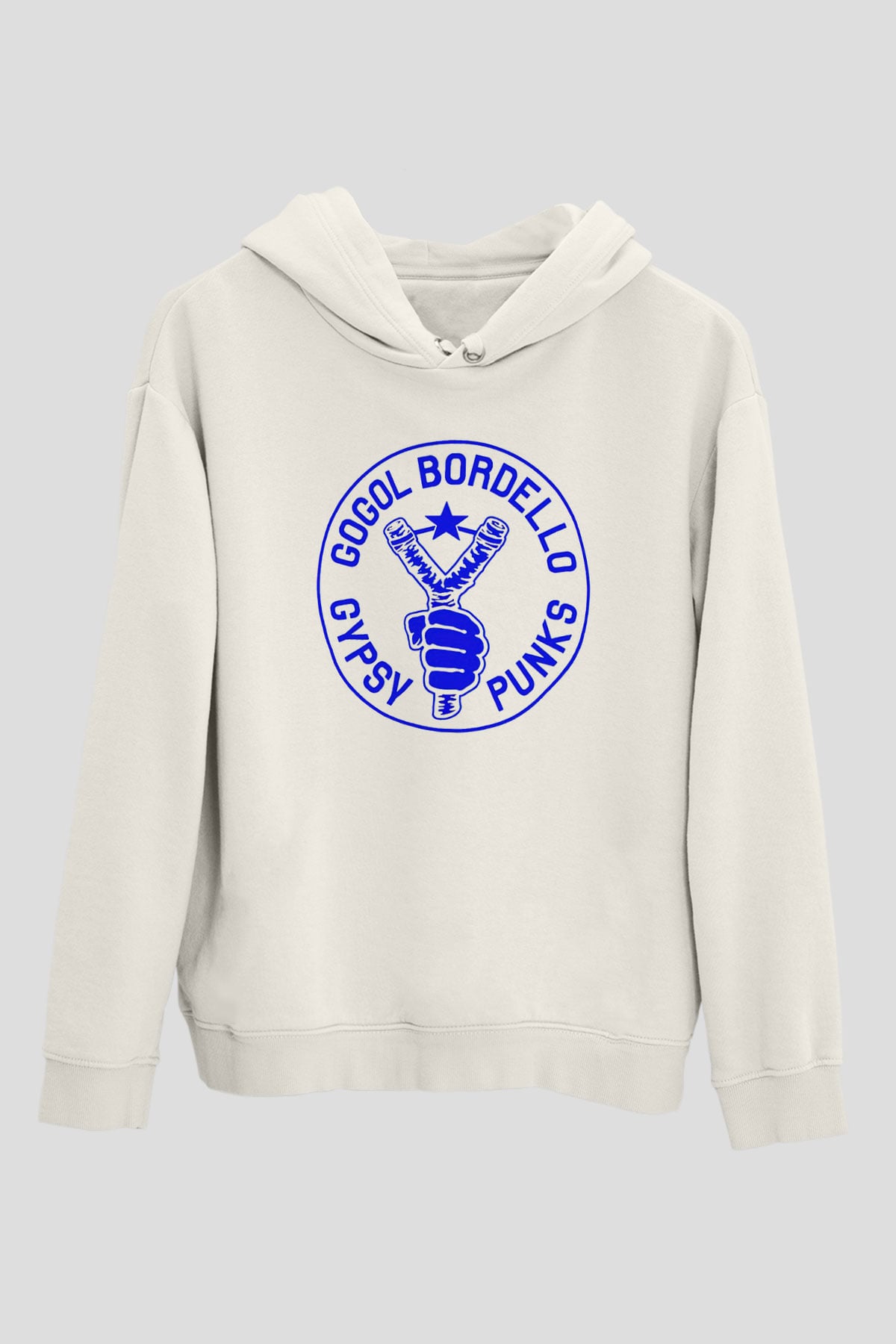 Gogol Bordello Beyaz Unisex Kapşonlu Sweatshirt
