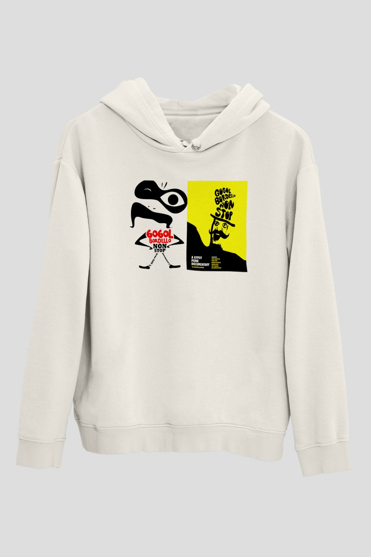 Gogol Bordello Beyaz Unisex Kapşonlu Sweatshirt