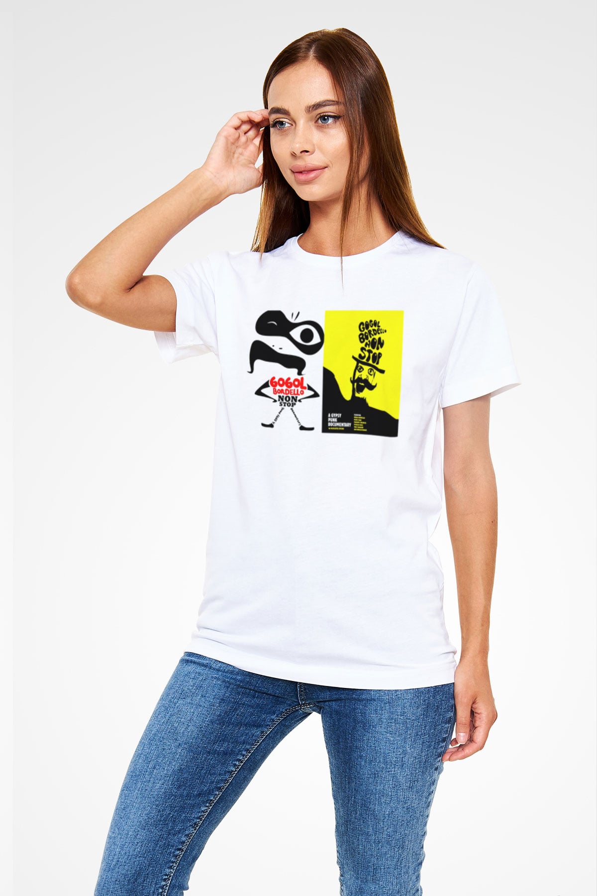 Gogol Bordello Beyaz Unisex Tişört T-Shirt - TişörtFabrikası