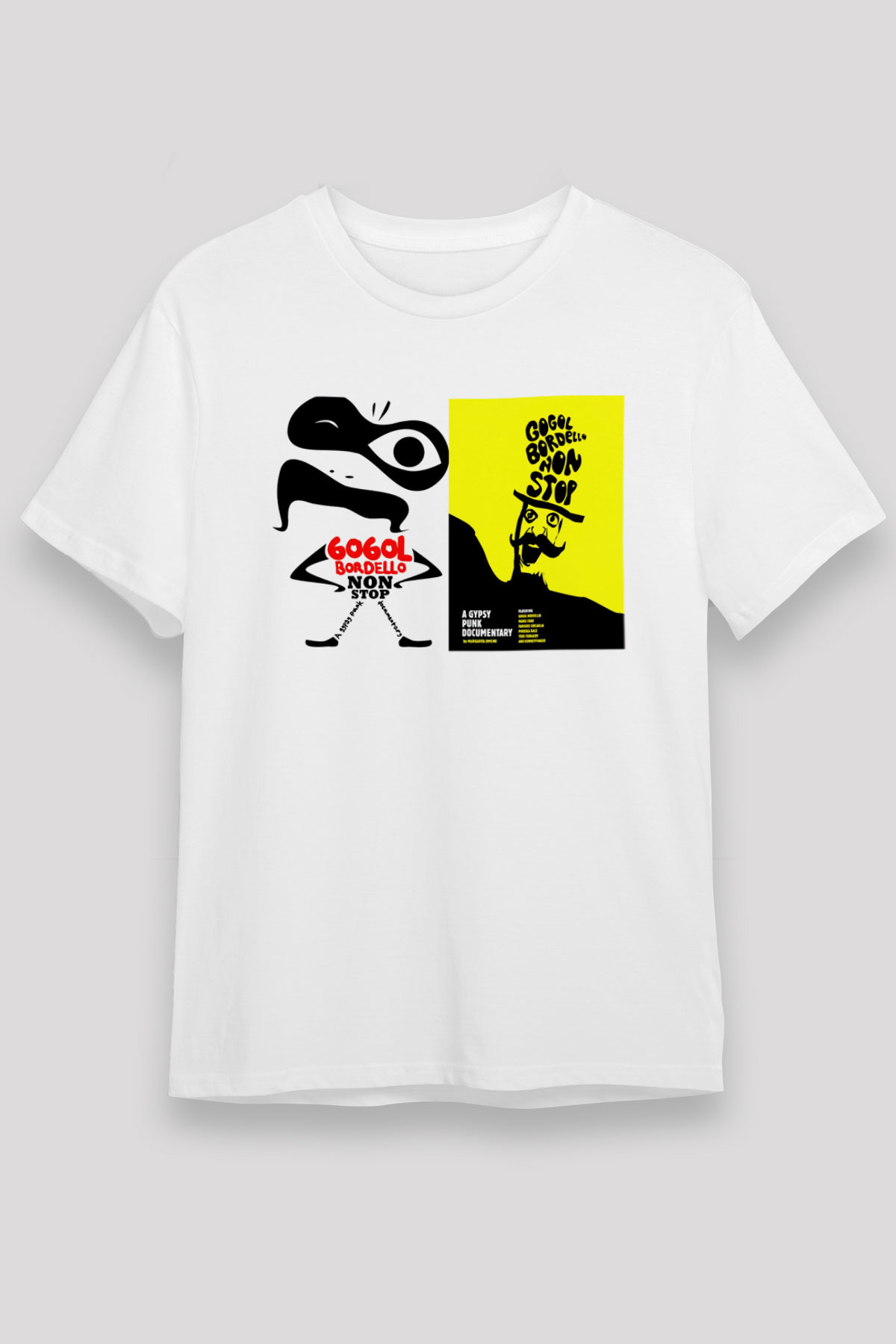 Gogol Bordello Beyaz Unisex Tişört T-Shirt - TişörtFabrikası