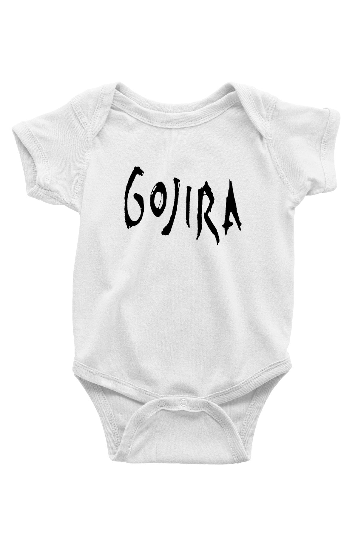 Gojira Baskılı Beyaz Unisex Bebek Body - Zıbın