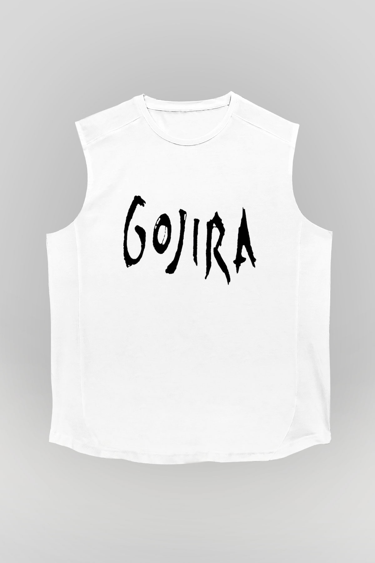 Gojira Beyaz Unisex Kolsuz Tişört