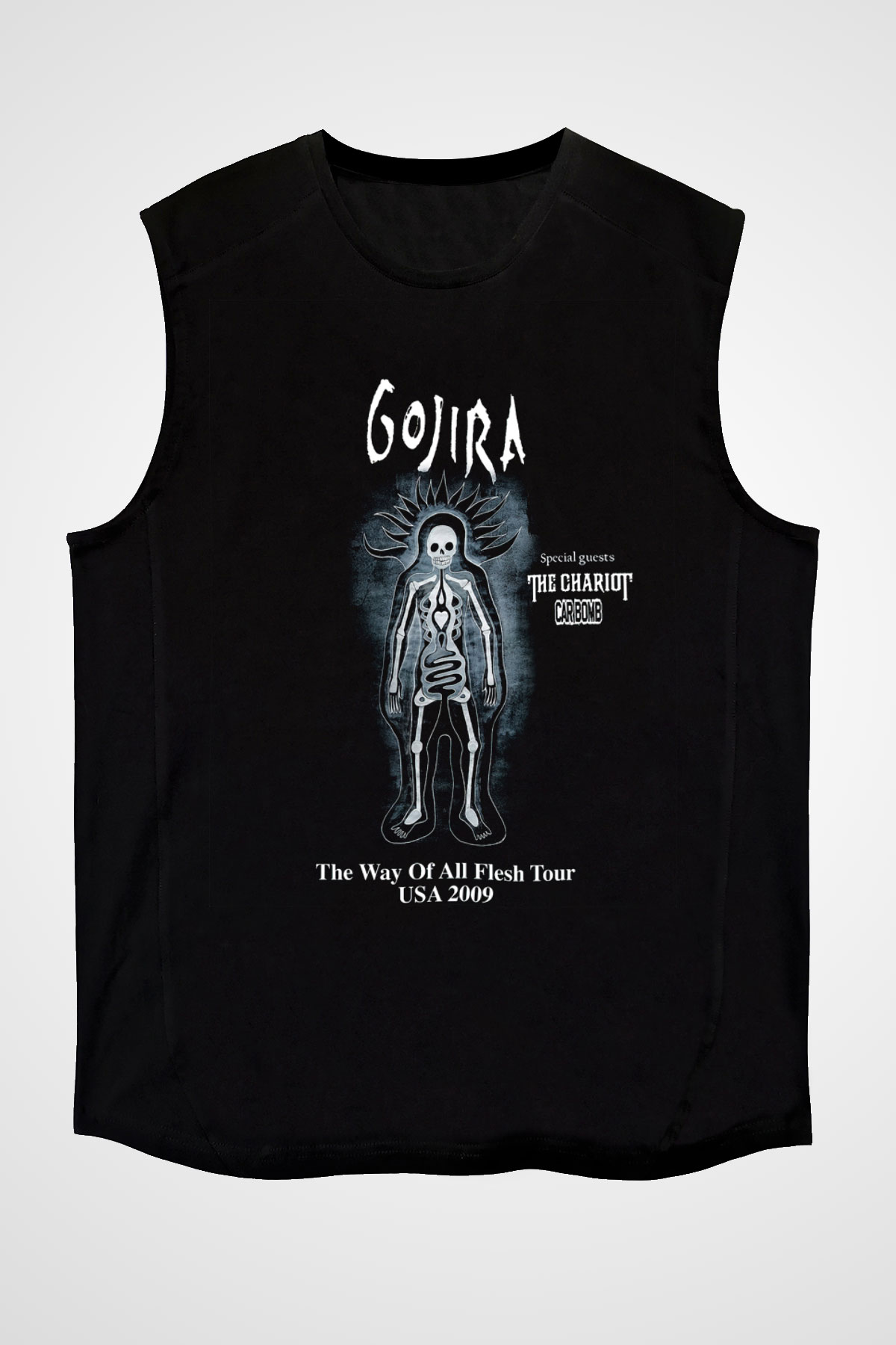 Gojira Siyah Unisex Kolsuz Tişört