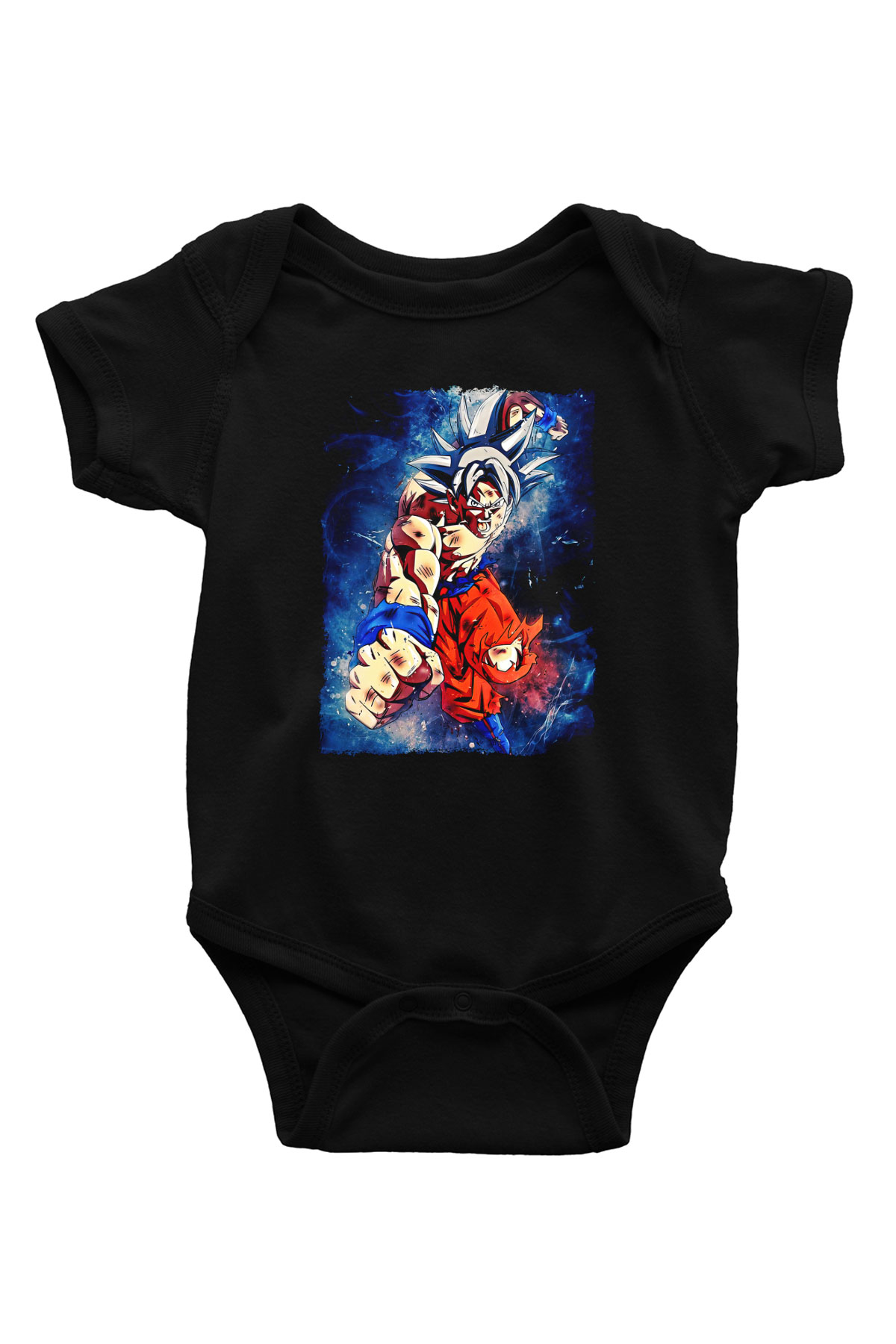 Goku Baskılı Unisex Siyah Bebek Body - Zıbın