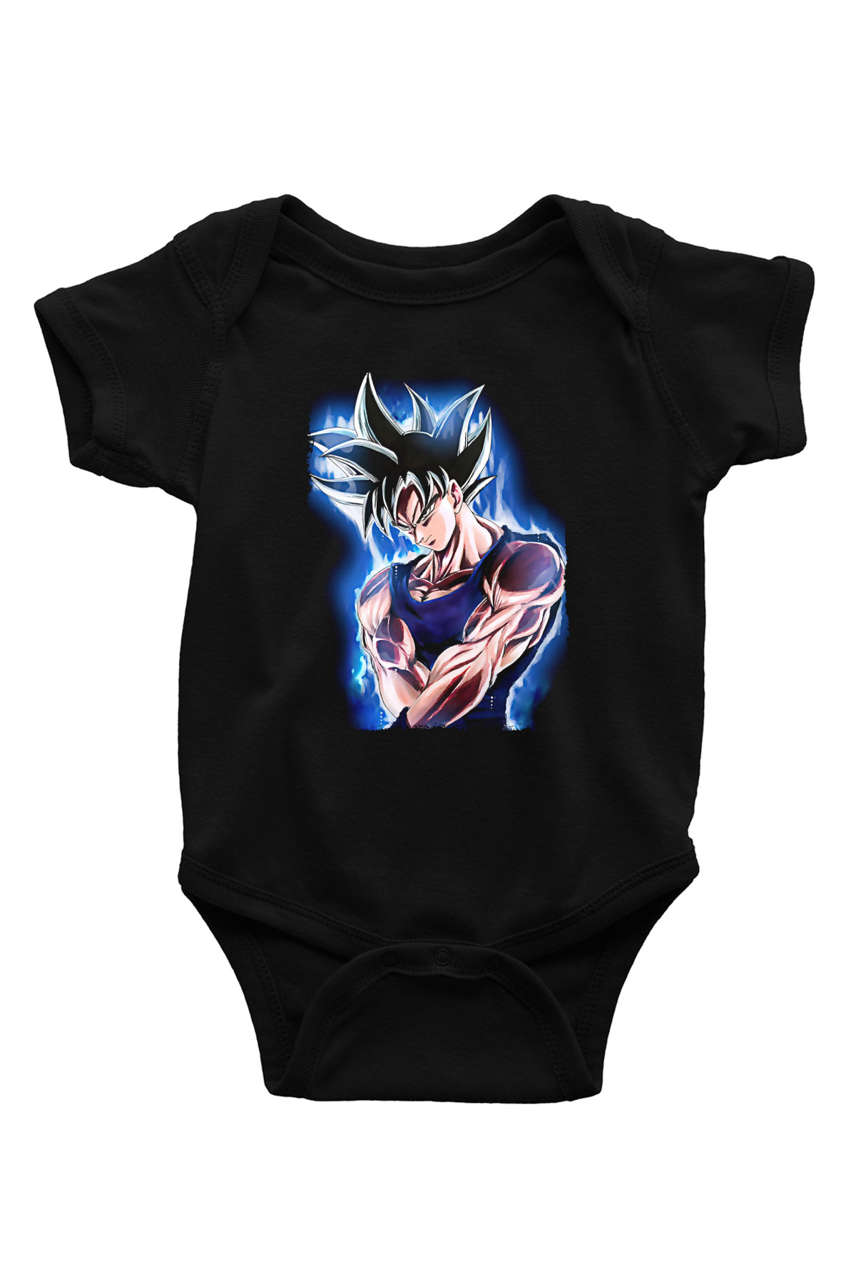 Goku Baskılı Unisex Siyah Bebek Body - Zıbın