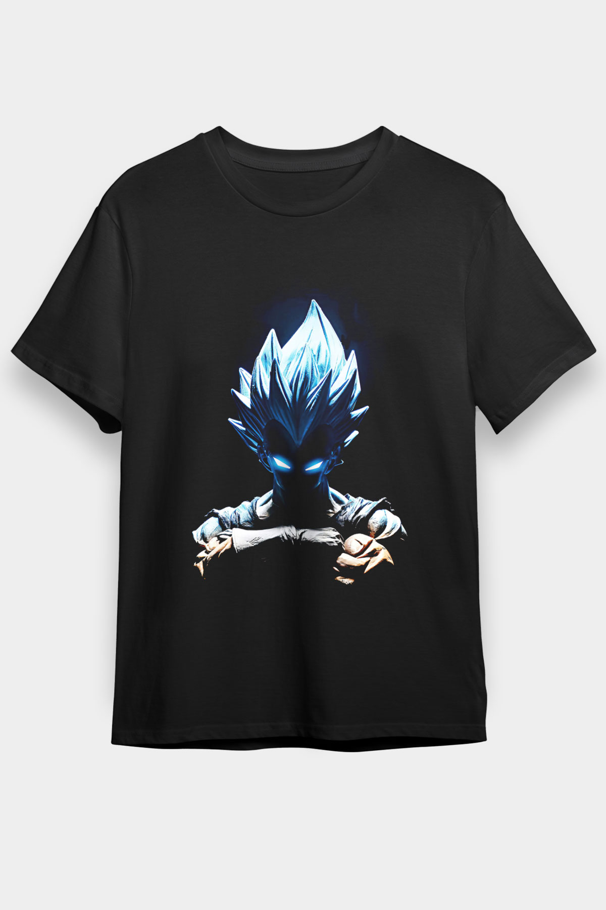 Goku Baskılı Unisex Siyah Tişört - Tshirt