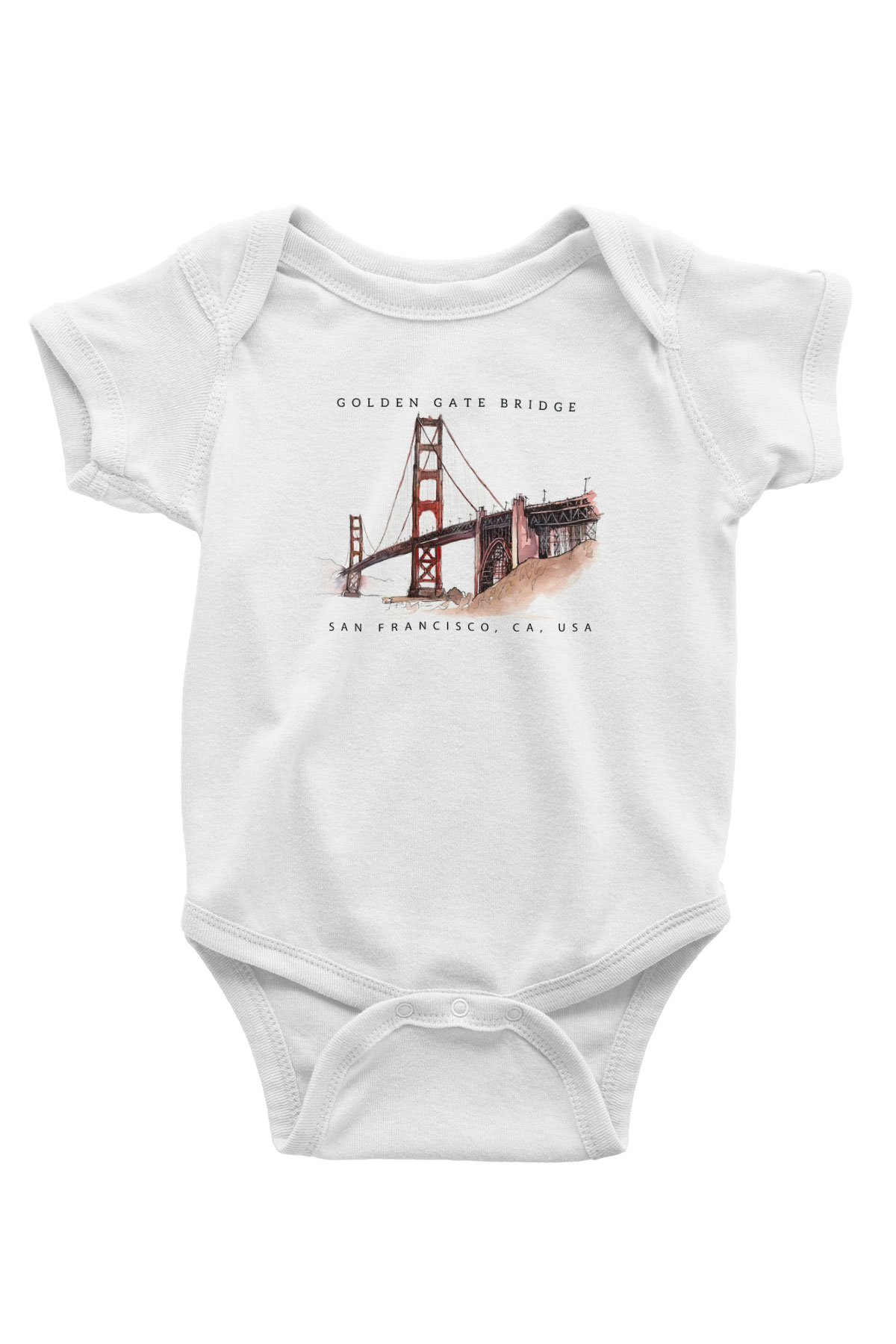 Golden Gate Bridge Beyaz Bebek Body - Zıbın
