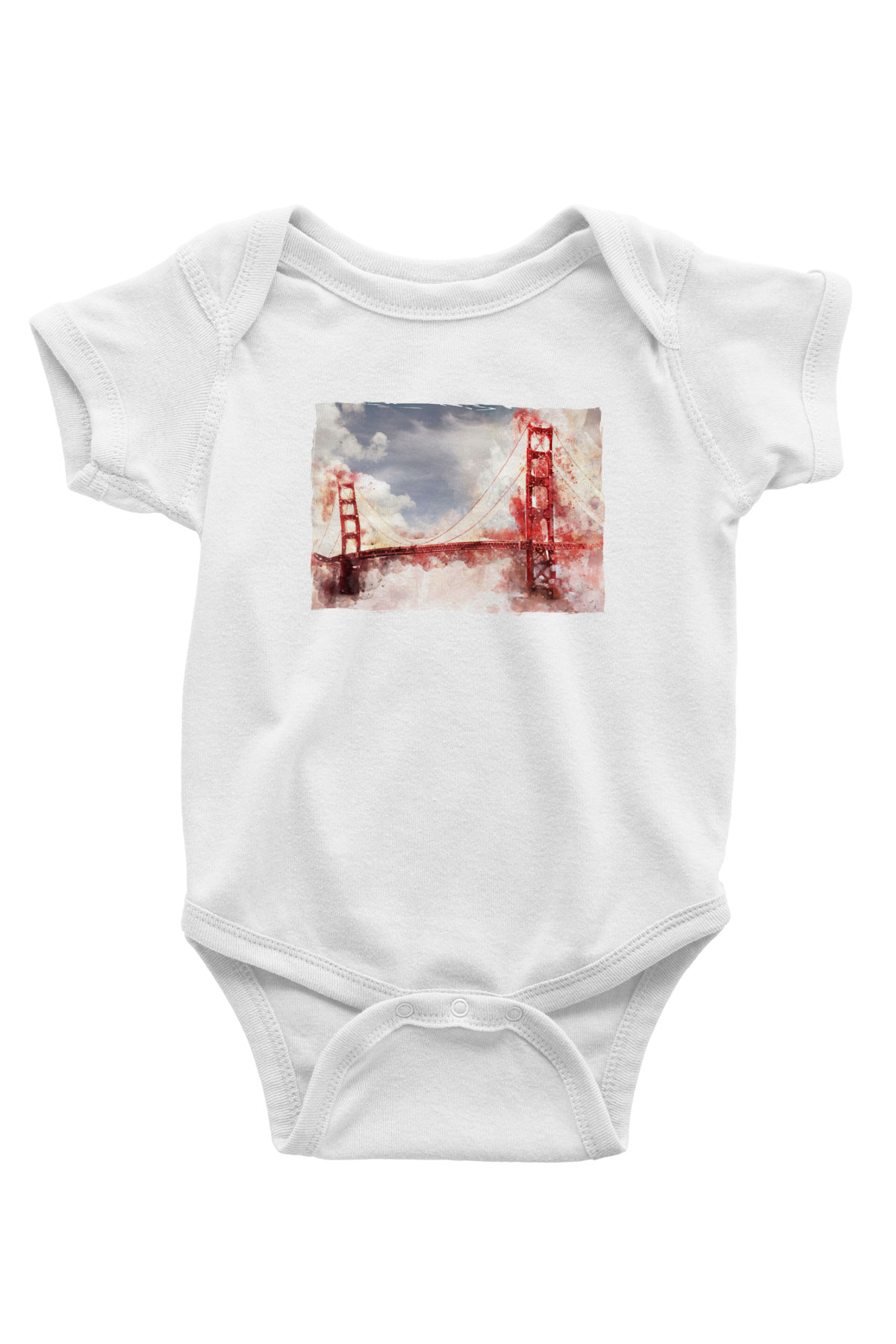Golden Gate Bridge Beyaz Bebek Body - Zıbın