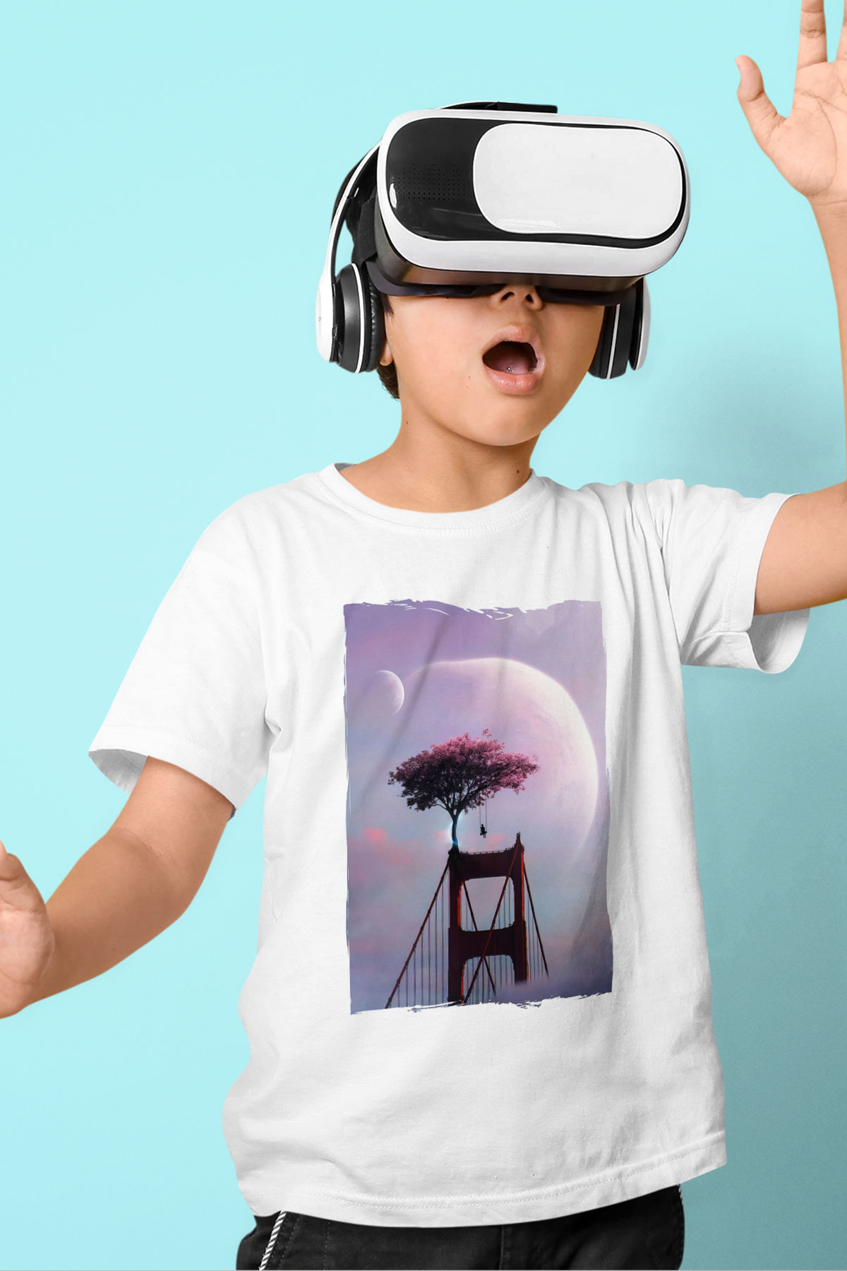 Golden Gate Bridge Beyaz Unisex Çocuk Tişört
